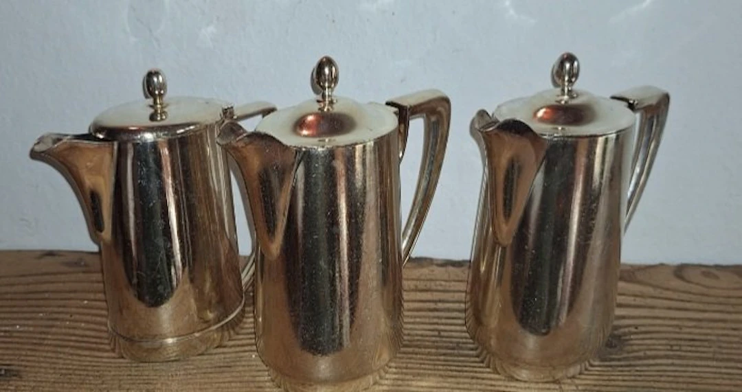 Bruckmann - Creamer (3) - con coperchio - Alpacca - Hotelware Silver Plated