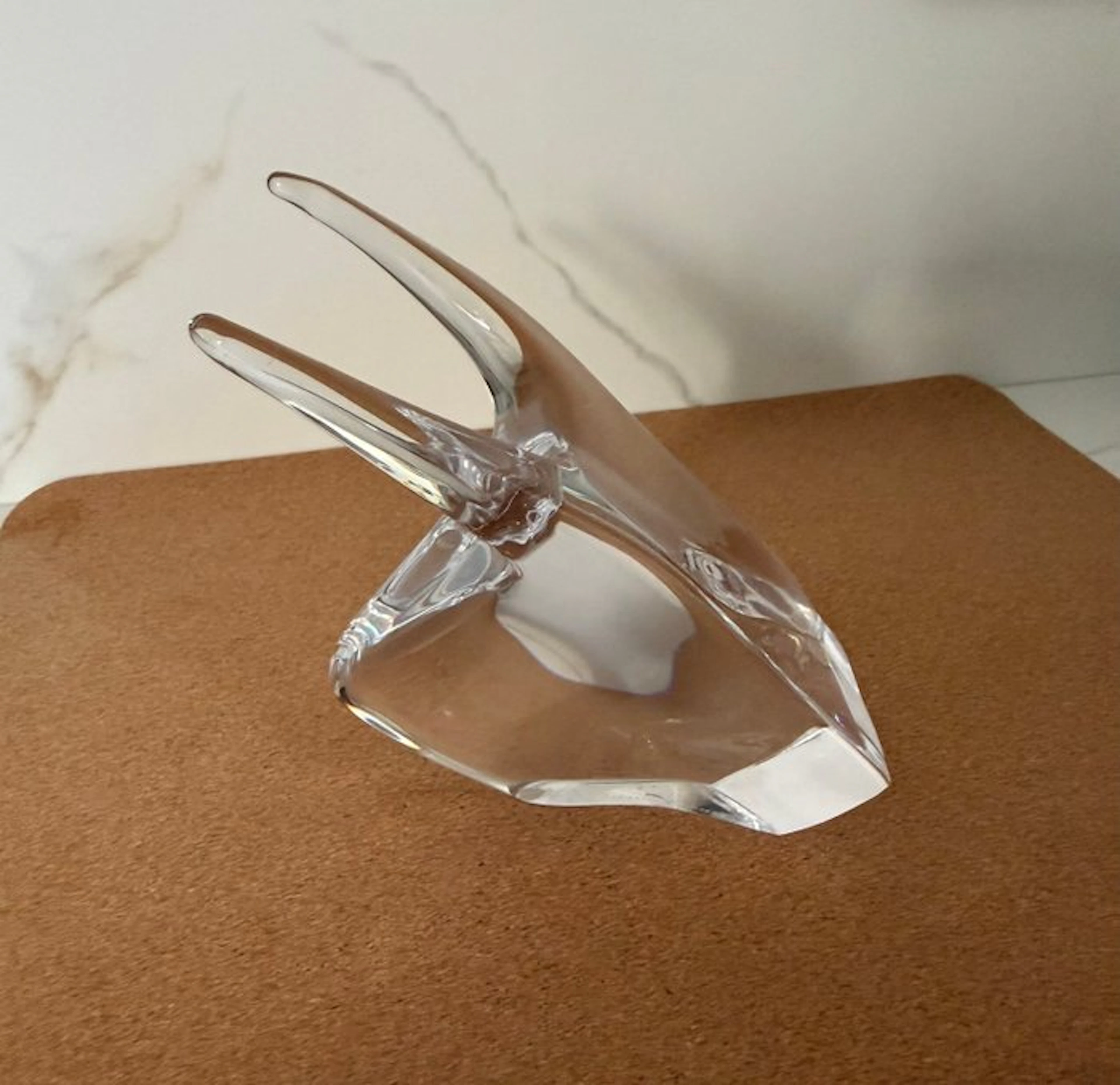 Daum - Statuette, Tête de taureau - 12.5 cm - Crystal