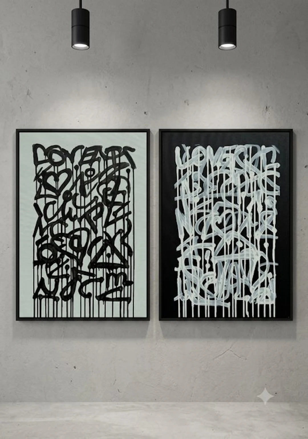 LΛURΞNCΞ LΞXX - Yin & Yang of the Streets - Unikat 2 Bilder a 70 x 50 cm