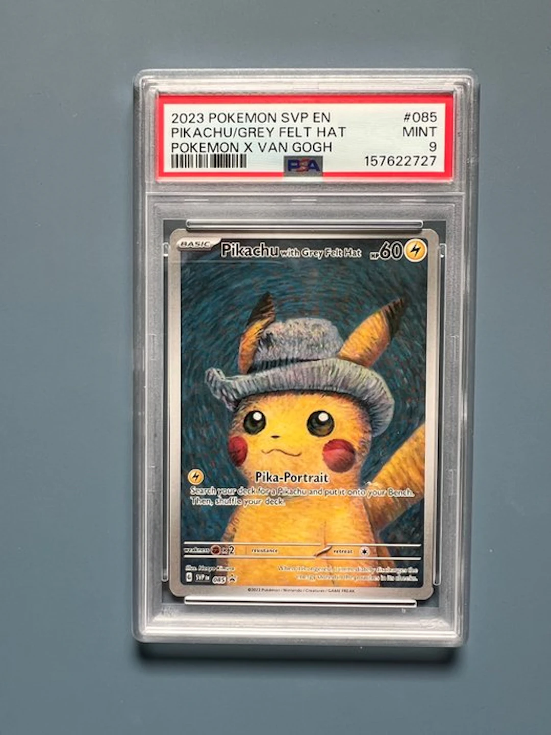 Pokémon - 1 Graded card - Pikachu 085 Full art, Foil - PSA 9 - Scarlet & Violet