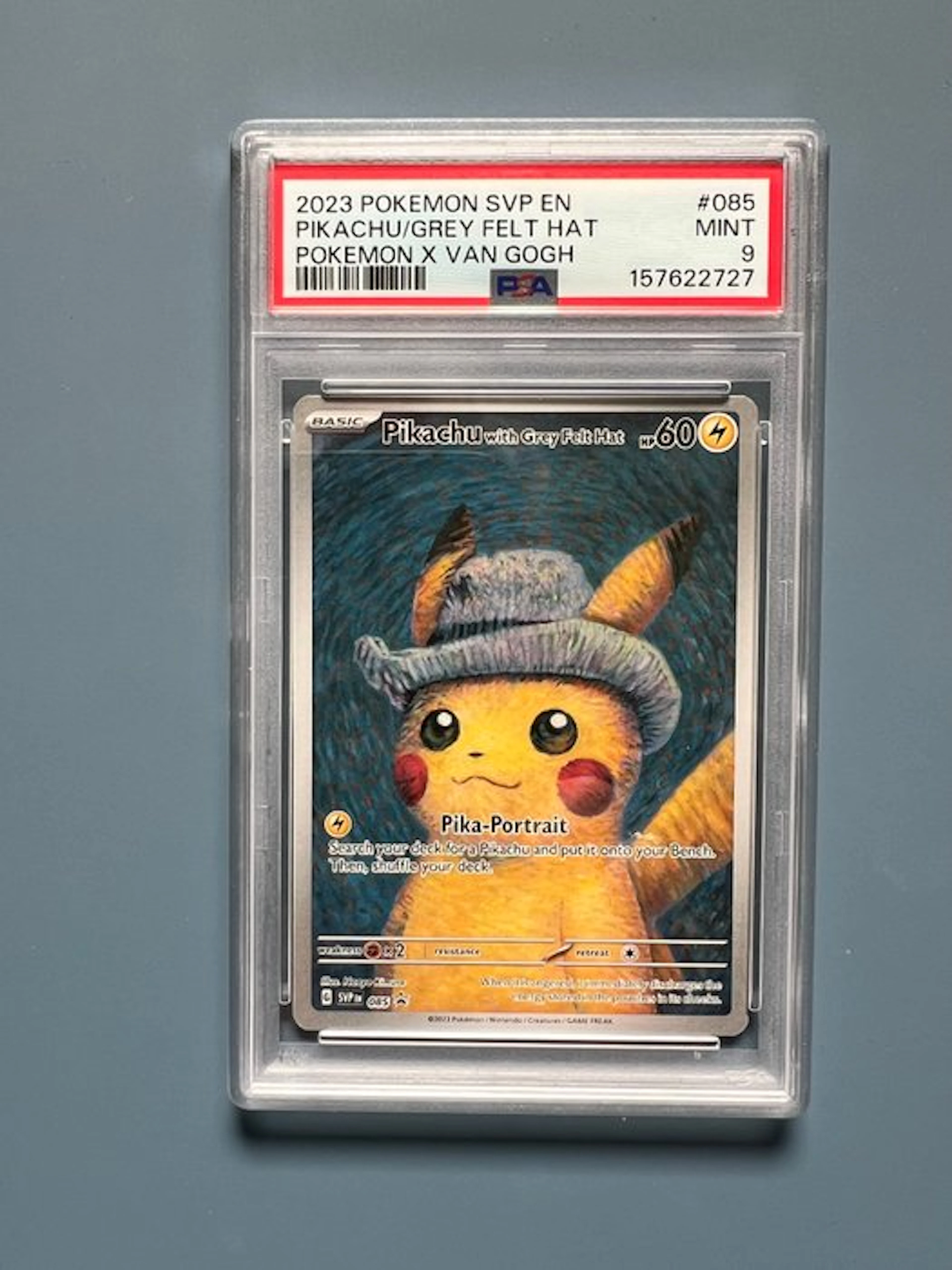 Pokémon - 1 Graded card - Pikachu 085 Full art, Foil - PSA 9 - Scarlet & Violet