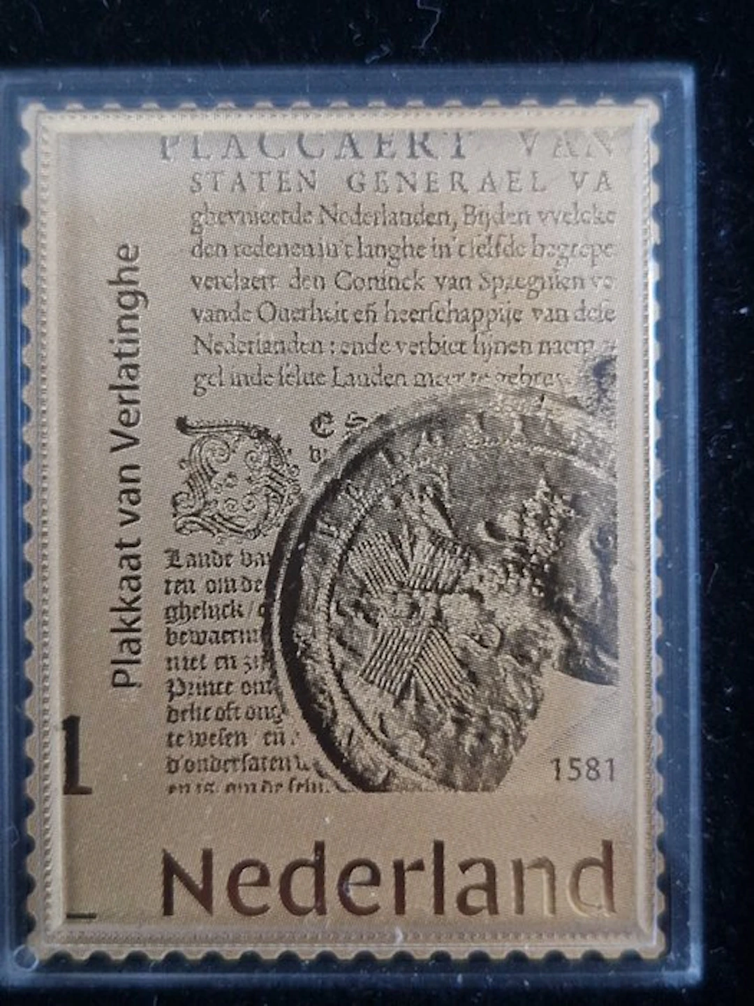 Netherlands 2020 - Complete set of 4 pure gold stamps...