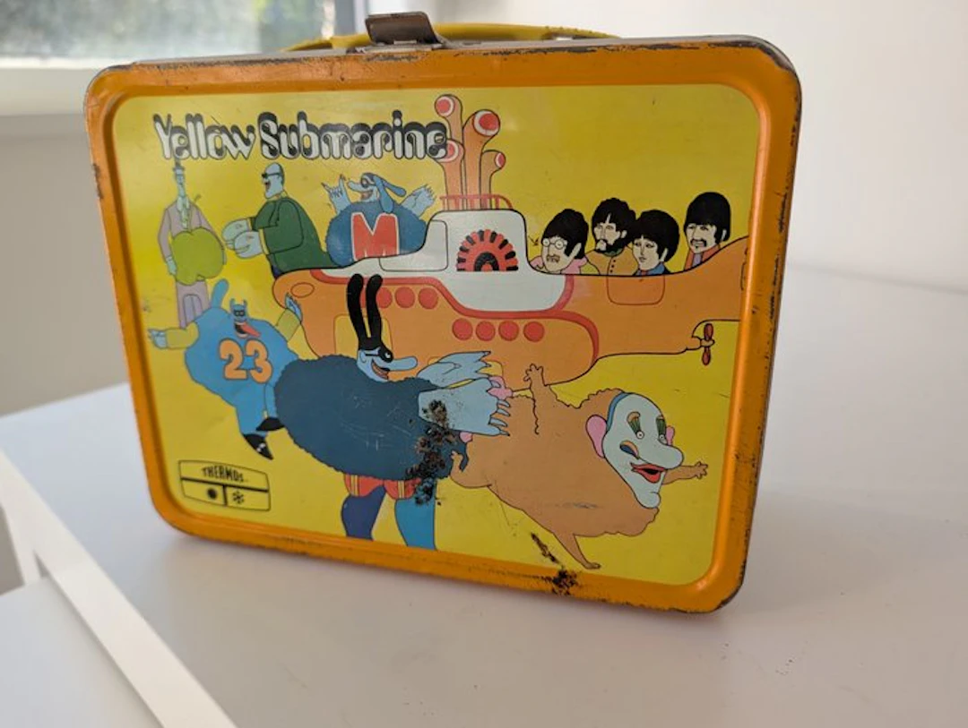 Beatles - Yellow Submarine - Vintage Metal Lunchbox - 1968