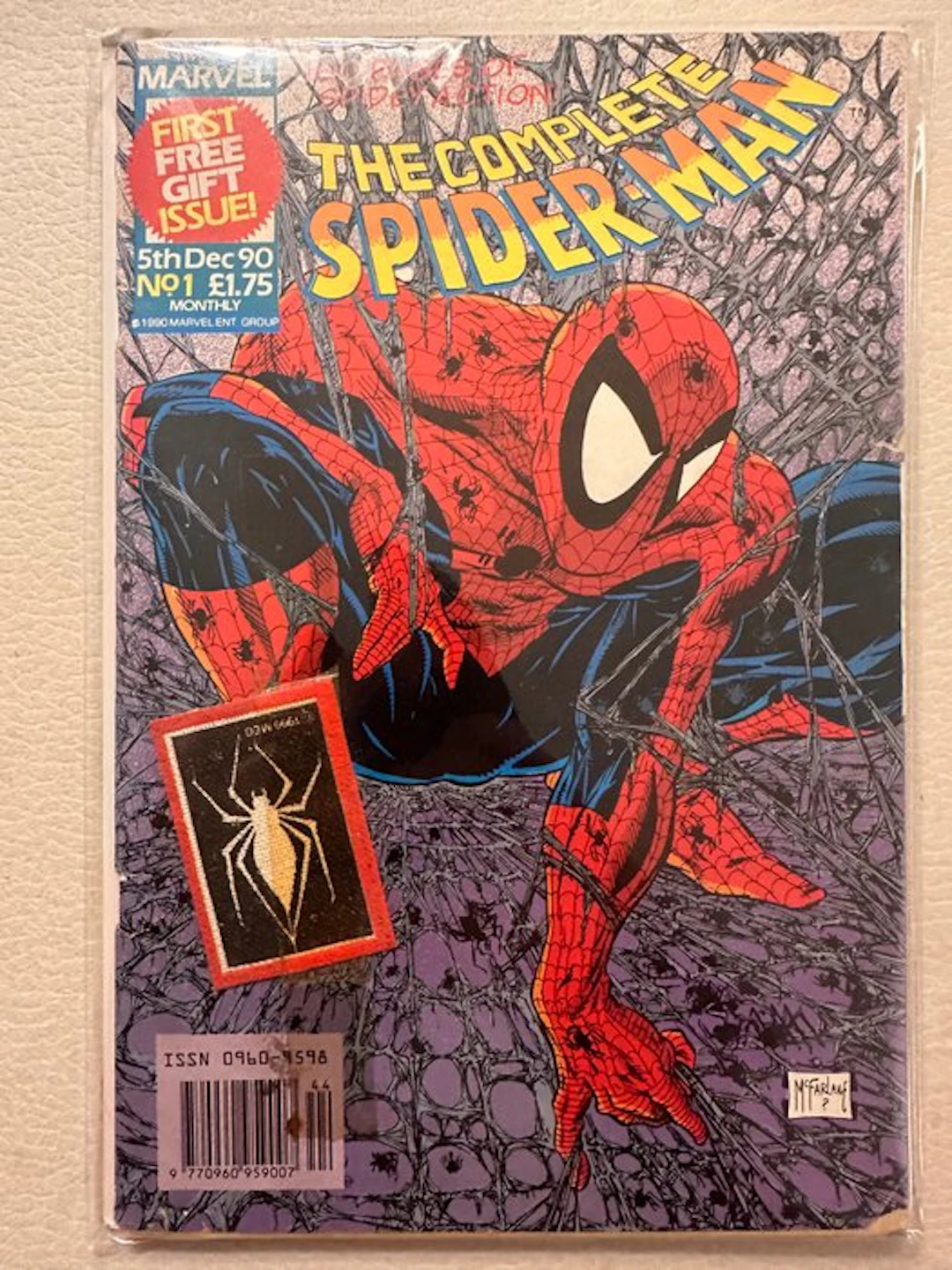 THE COMPLETE SPIDER-MAN #1 with Gift Patch – 1990