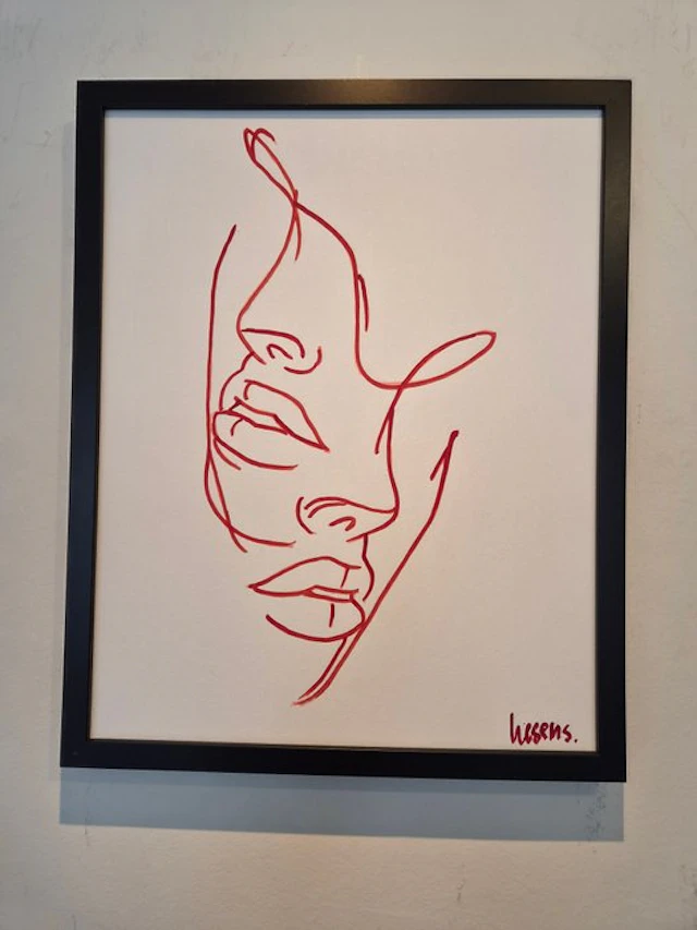 Liesens - You are always on my mind (handpainted on canvas) met lijst