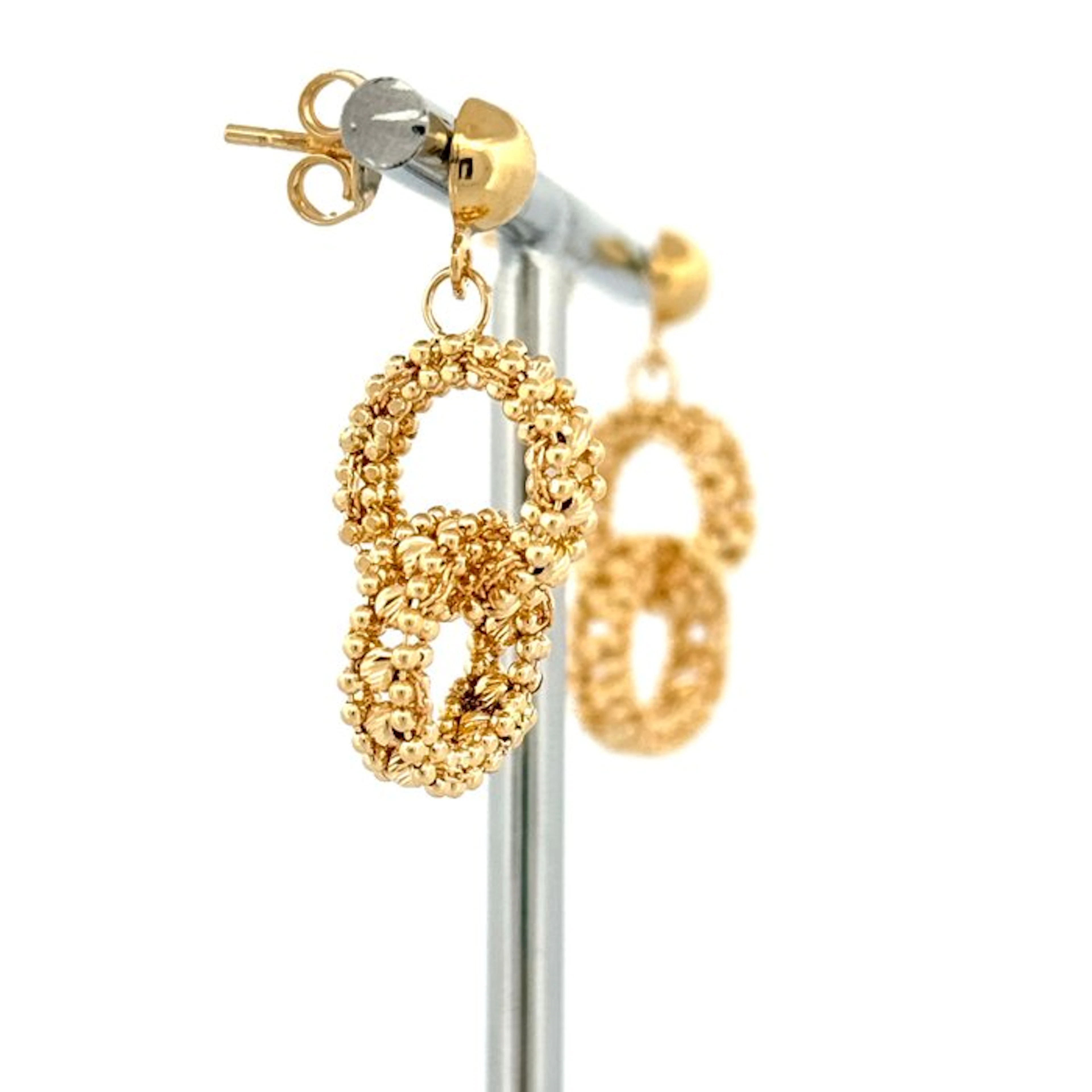 Earrings - 18 kt. Yellow gold - Made in Italy