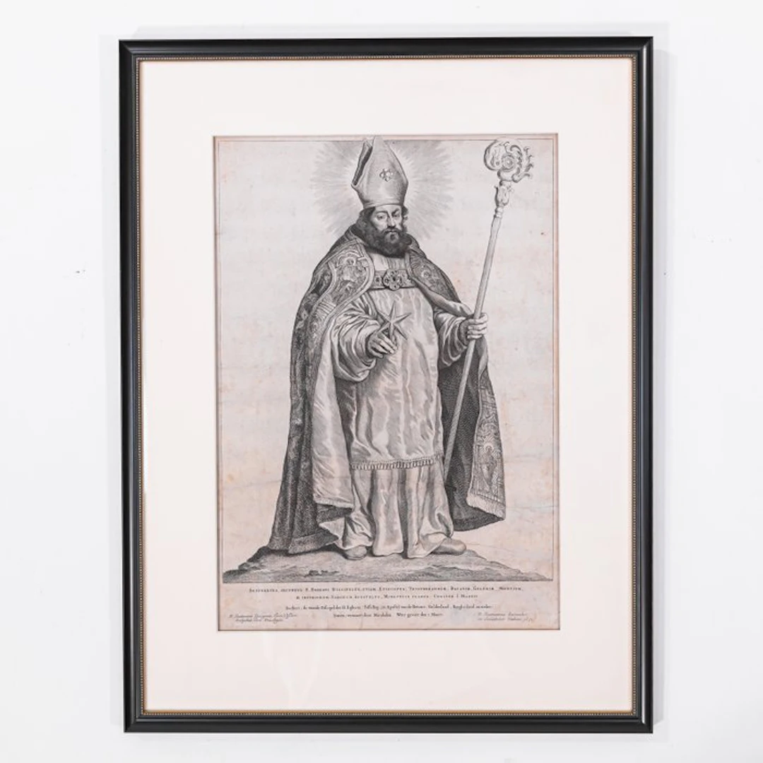 Engraving of Bishop Suitbert of Kaiserswerth