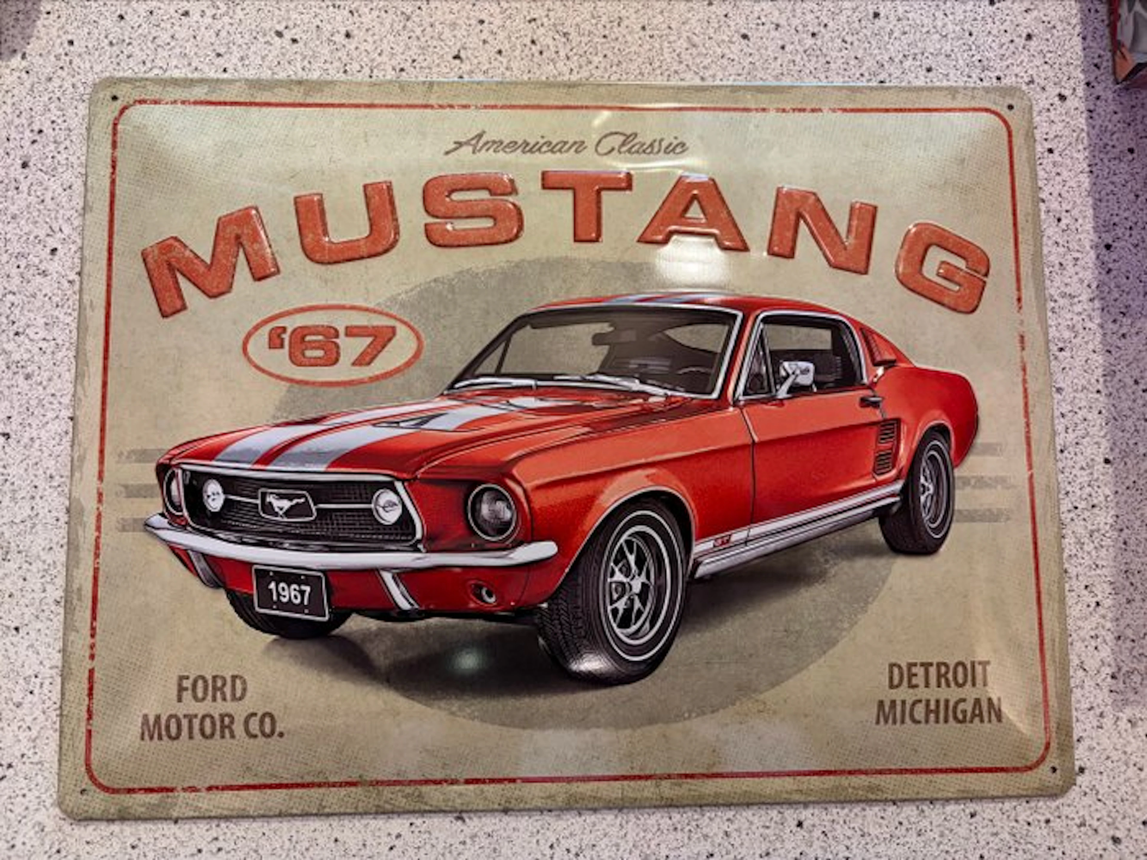 Ford - Ford Mustang 67. - Sign - Metal