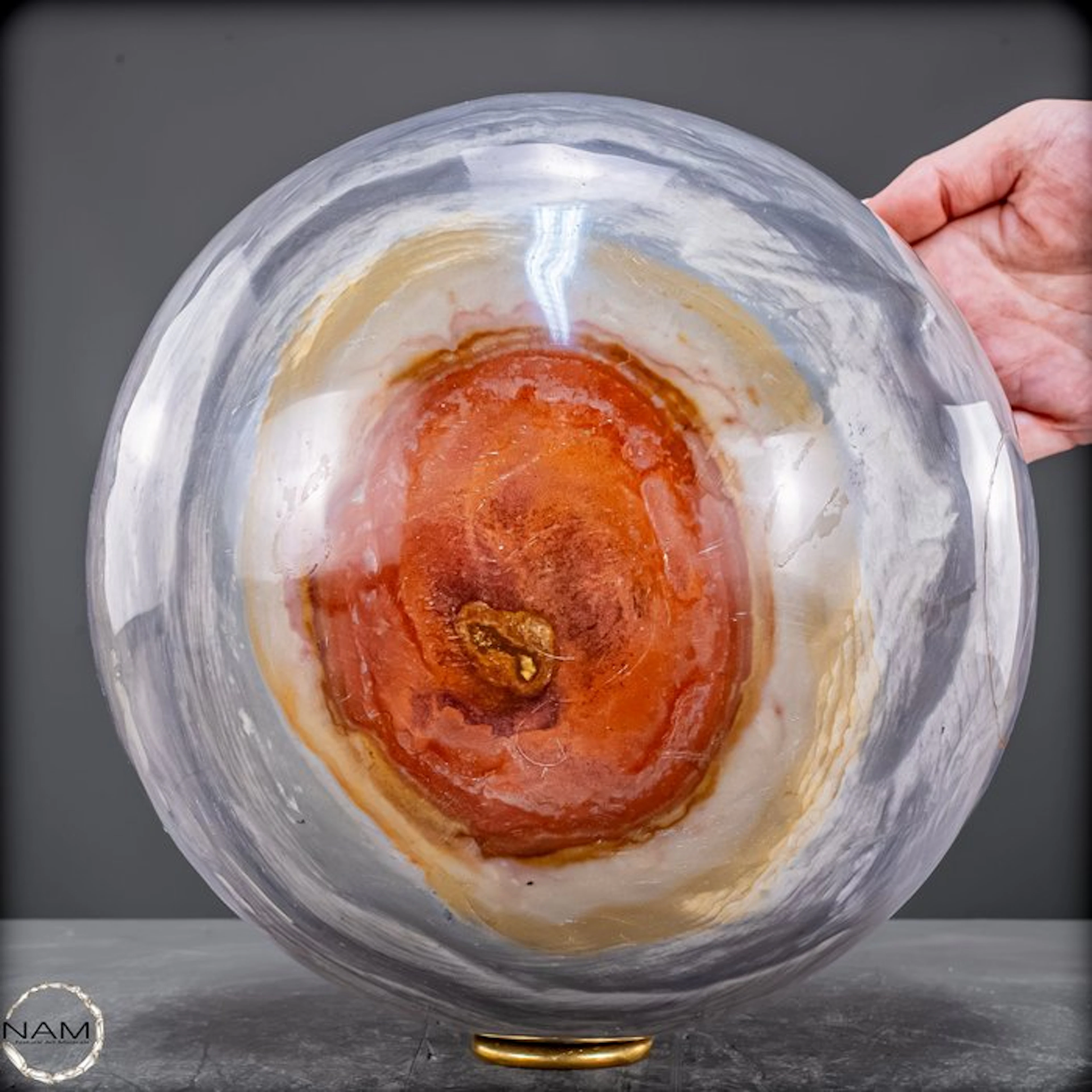 Natural jasper sphere from Madagascar – expressive...