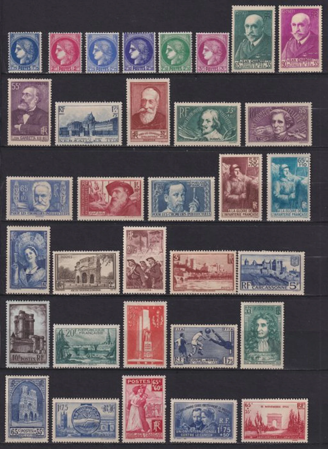 France 1938/1940 - Complete set of stamps from No