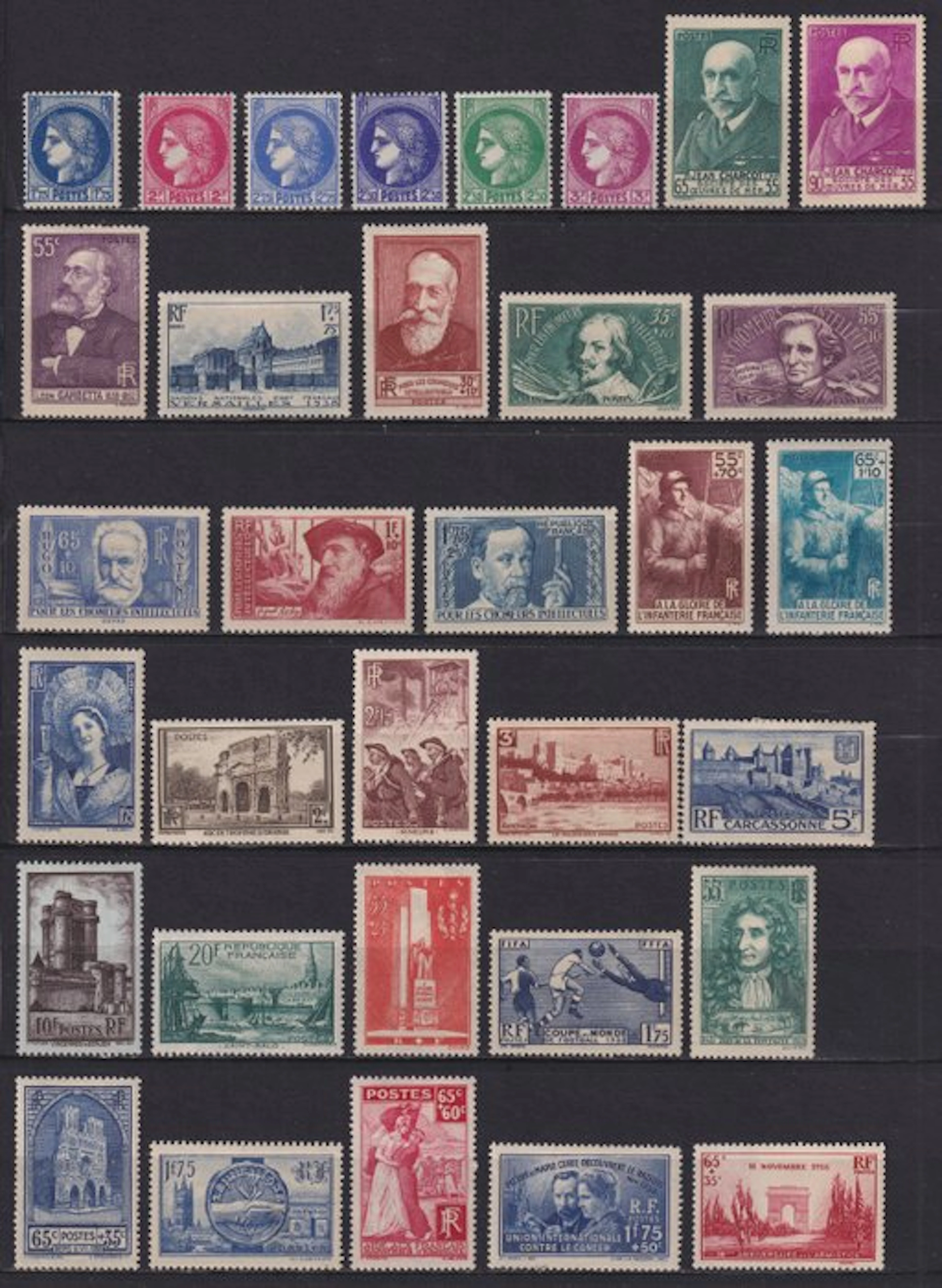 France 1938/1940 - Complete set of stamps from No