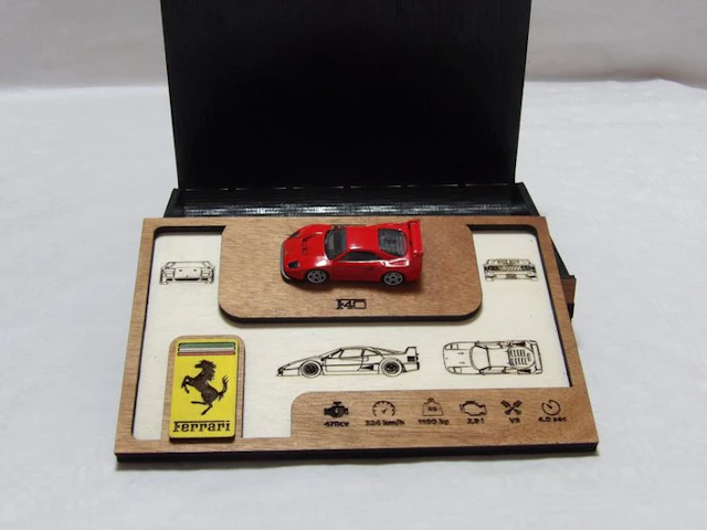 Box with a scale model - Ferrari - F40