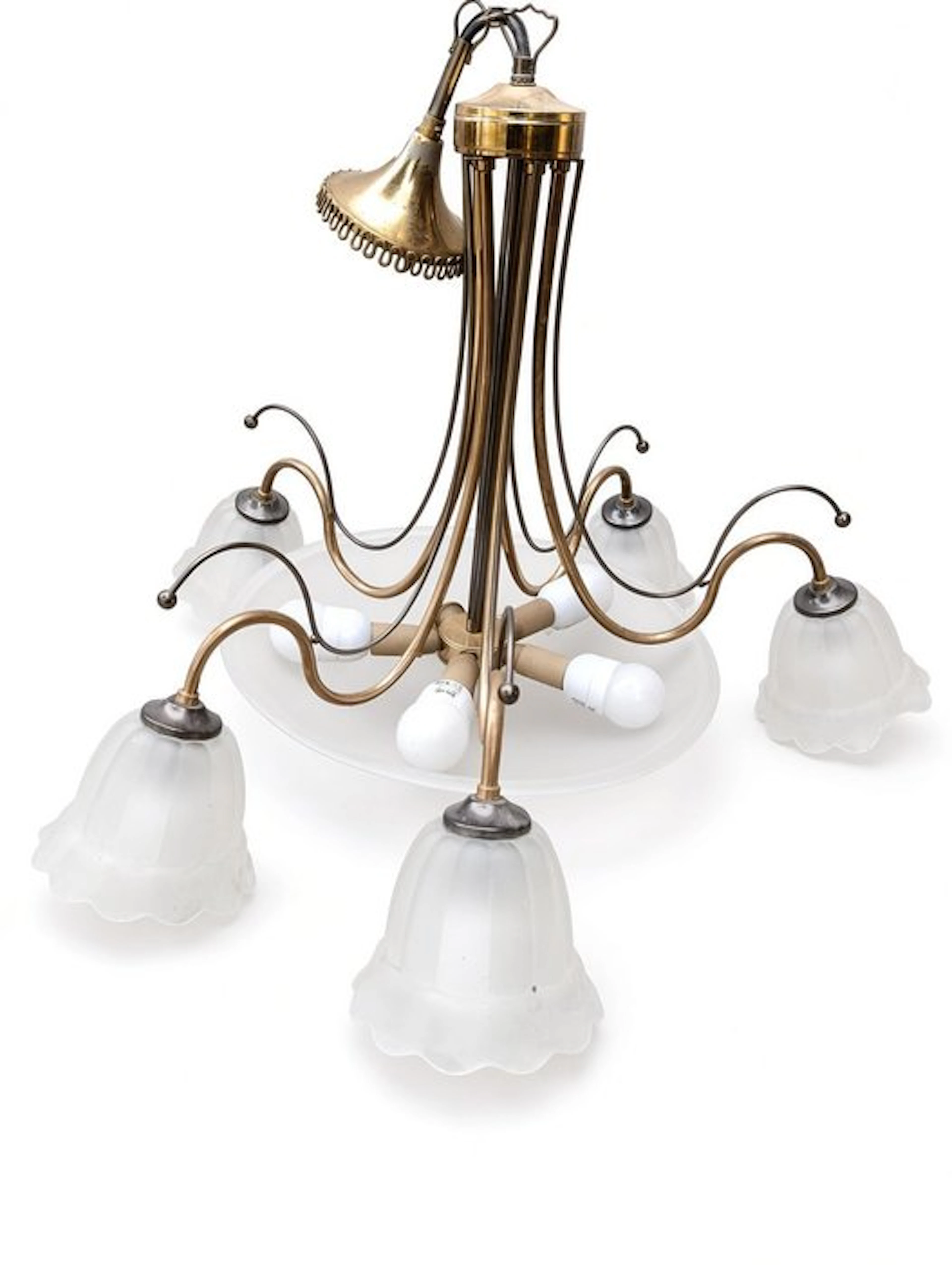 Hanging lamp - Brass, Glass