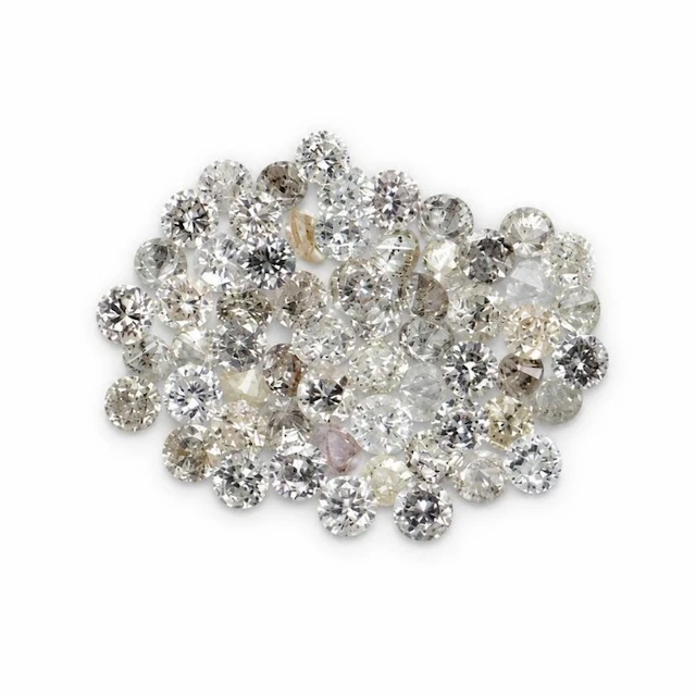 No reserve price - 60 pcs Diamond (Natural) - 1.01 ct - Round - SI1