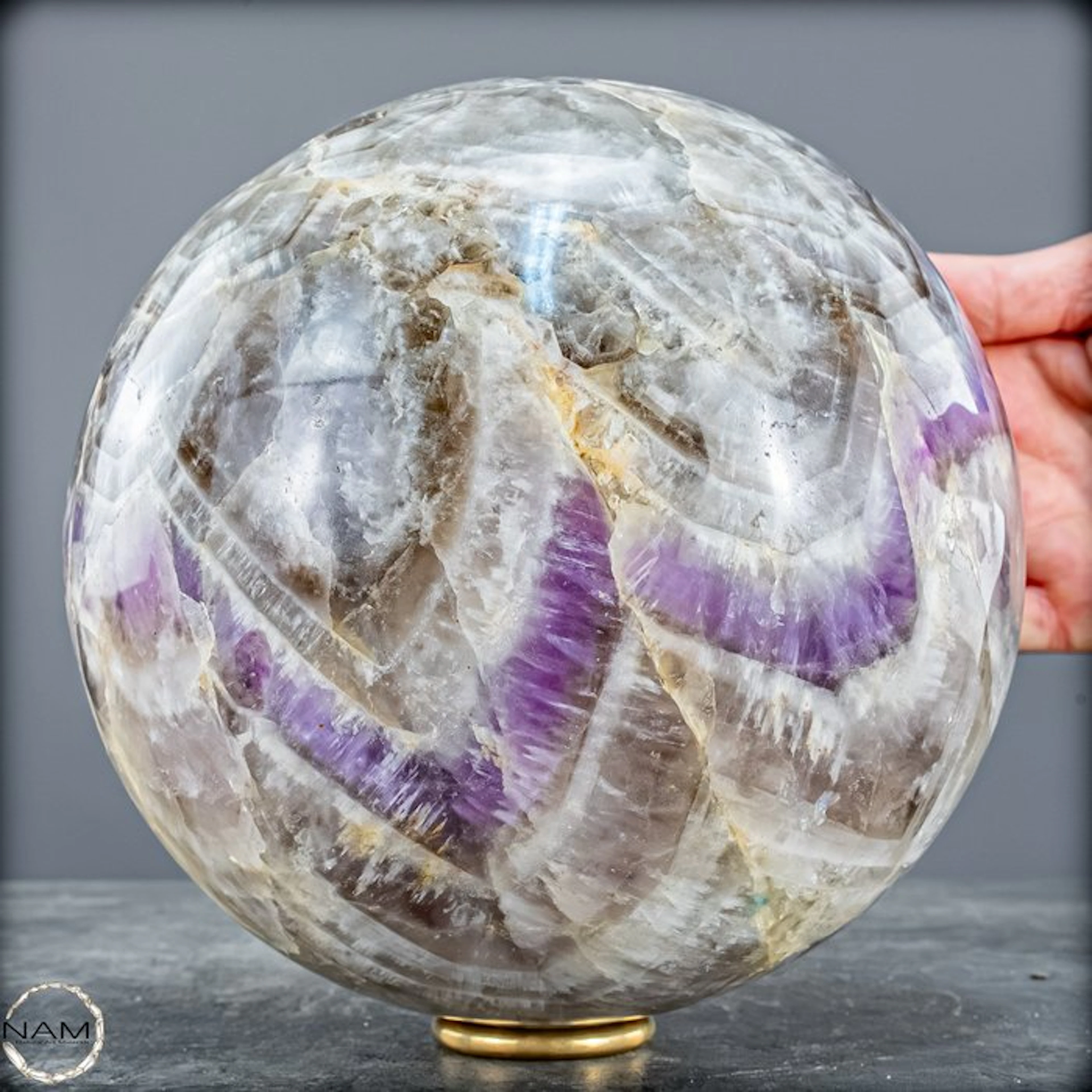 Natural Chevron - Amethyst Sphere- 6951.39 g