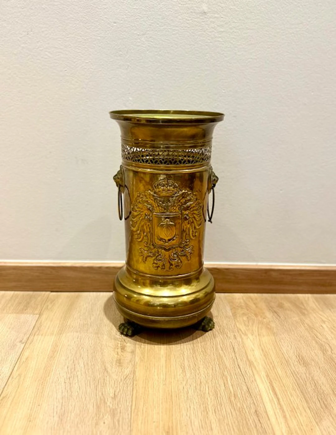 Umbrella stand/rack - Brass - Two-headed eagle and herald