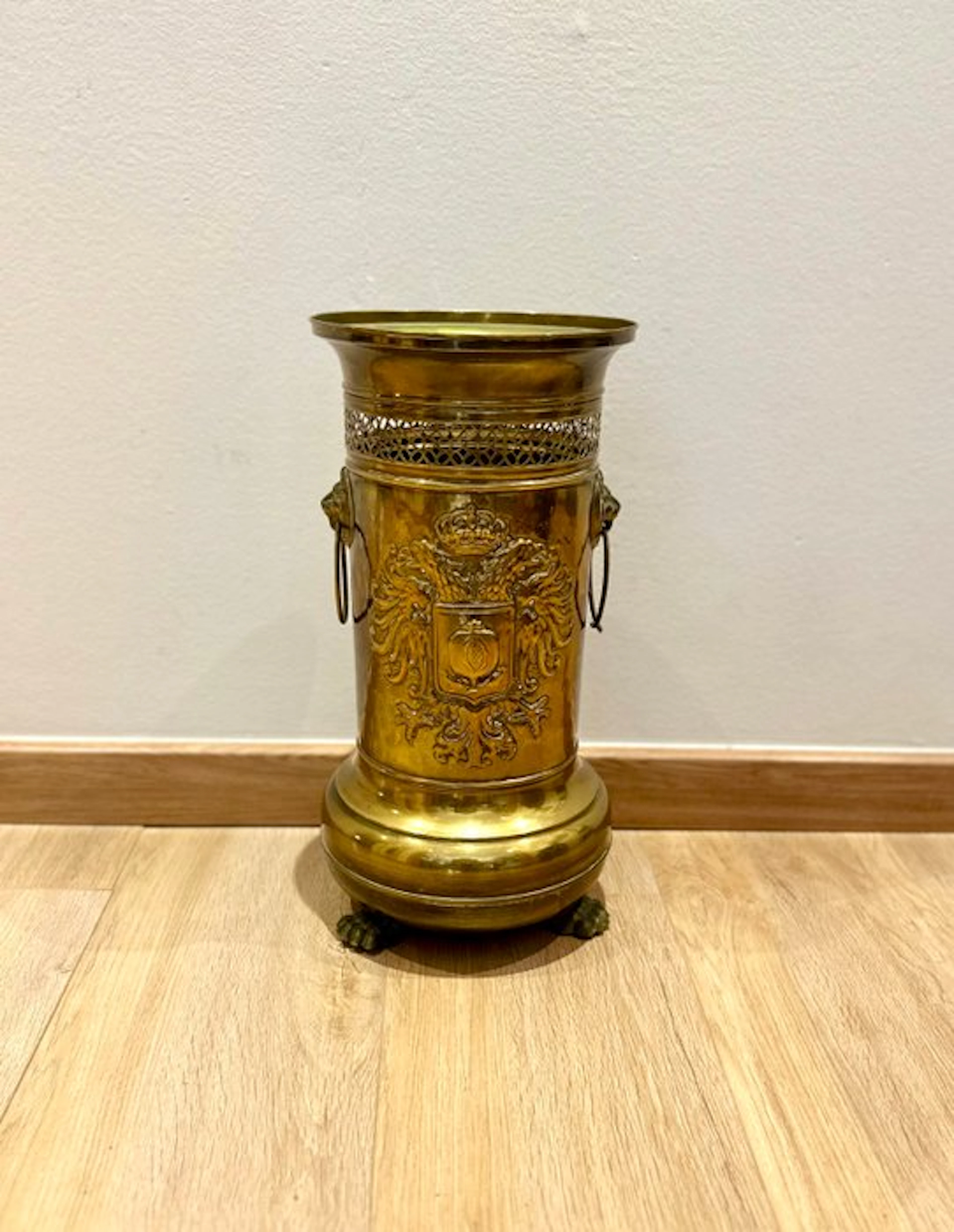 Umbrella stand/rack - Brass - Two-headed eagle and herald
