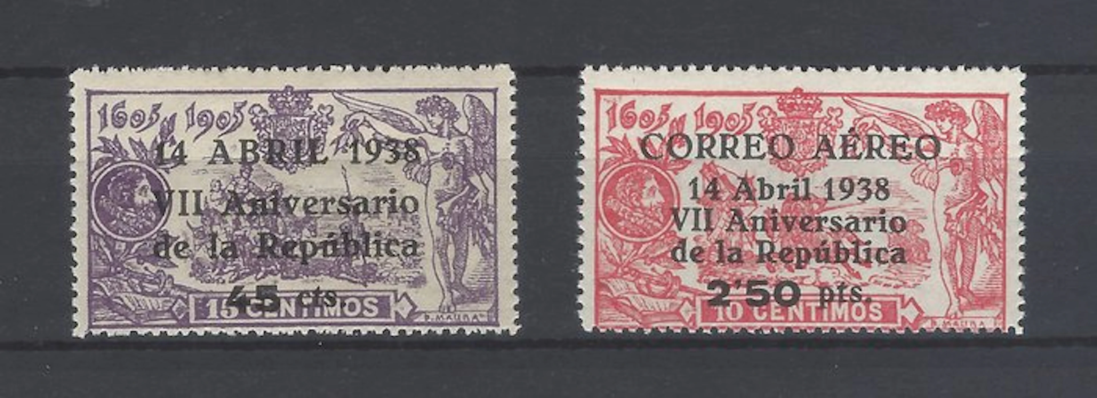 Spain 1938 - 7th Anniversary of the Republic — Mail and...