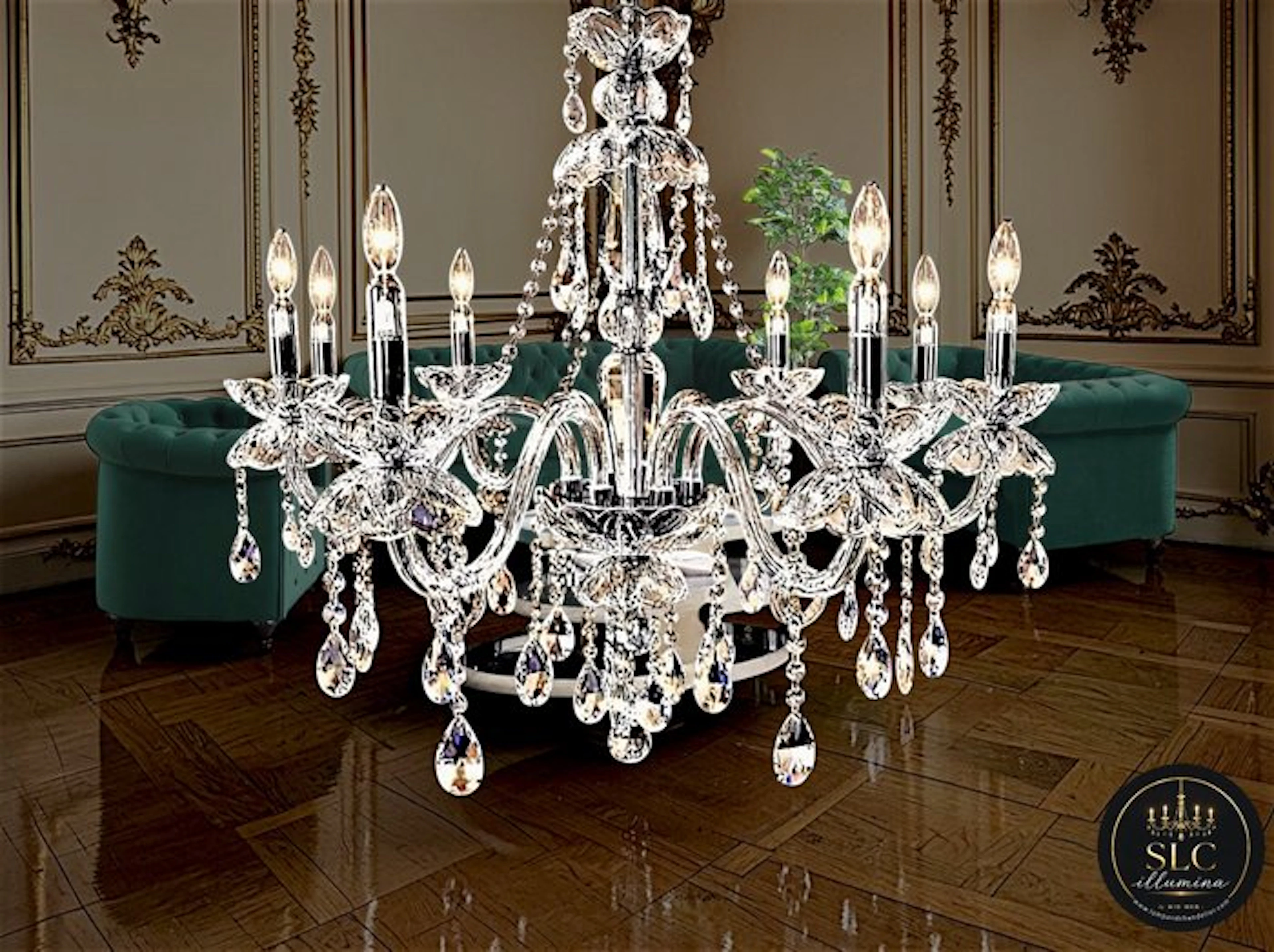 SLC Illumina - MG - Chandelier - G9 - Crystal - Chandelier 8L G9