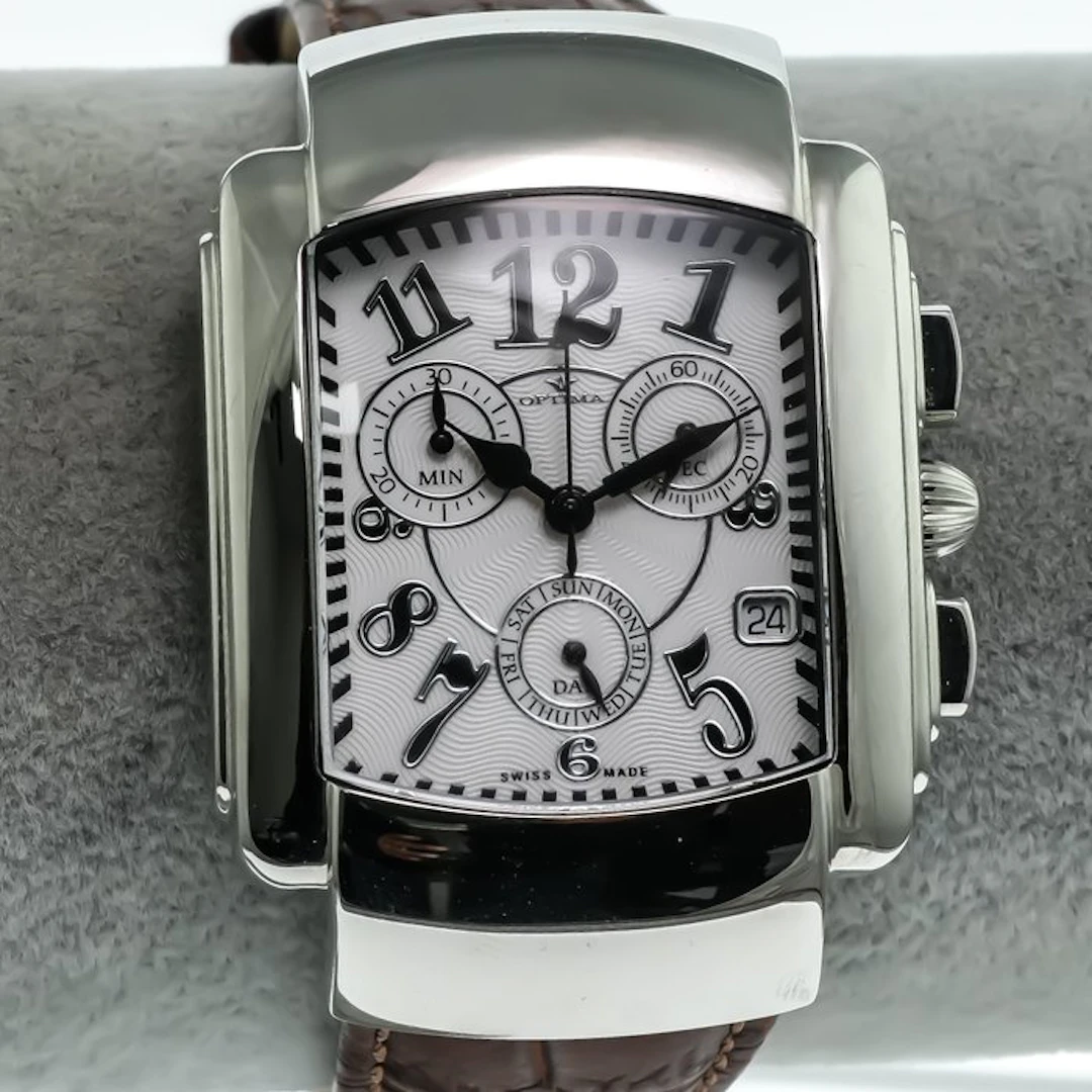 Optima - Swiss Made Watch - OSC139-SL-1 - Brown strap...
