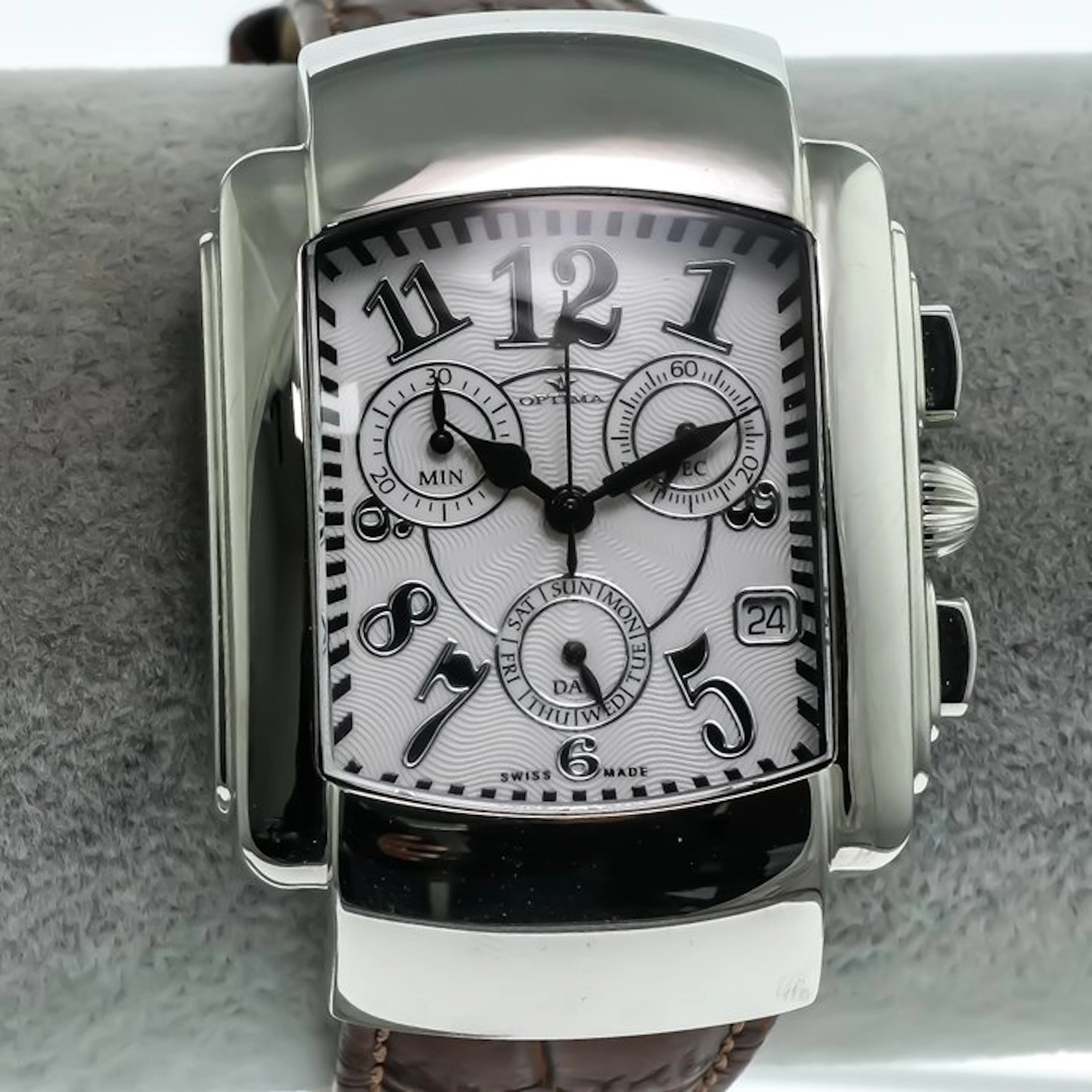 Optima - Swiss Made Watch - OSC139-SL-1 - Brown strap...