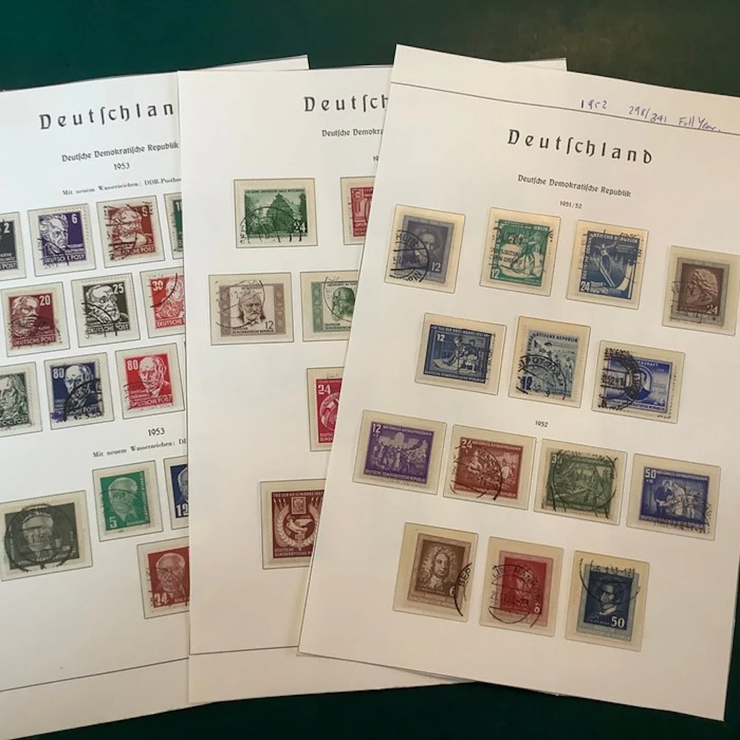 GDR 1952 - Year on album pages - used - Michel 298/341