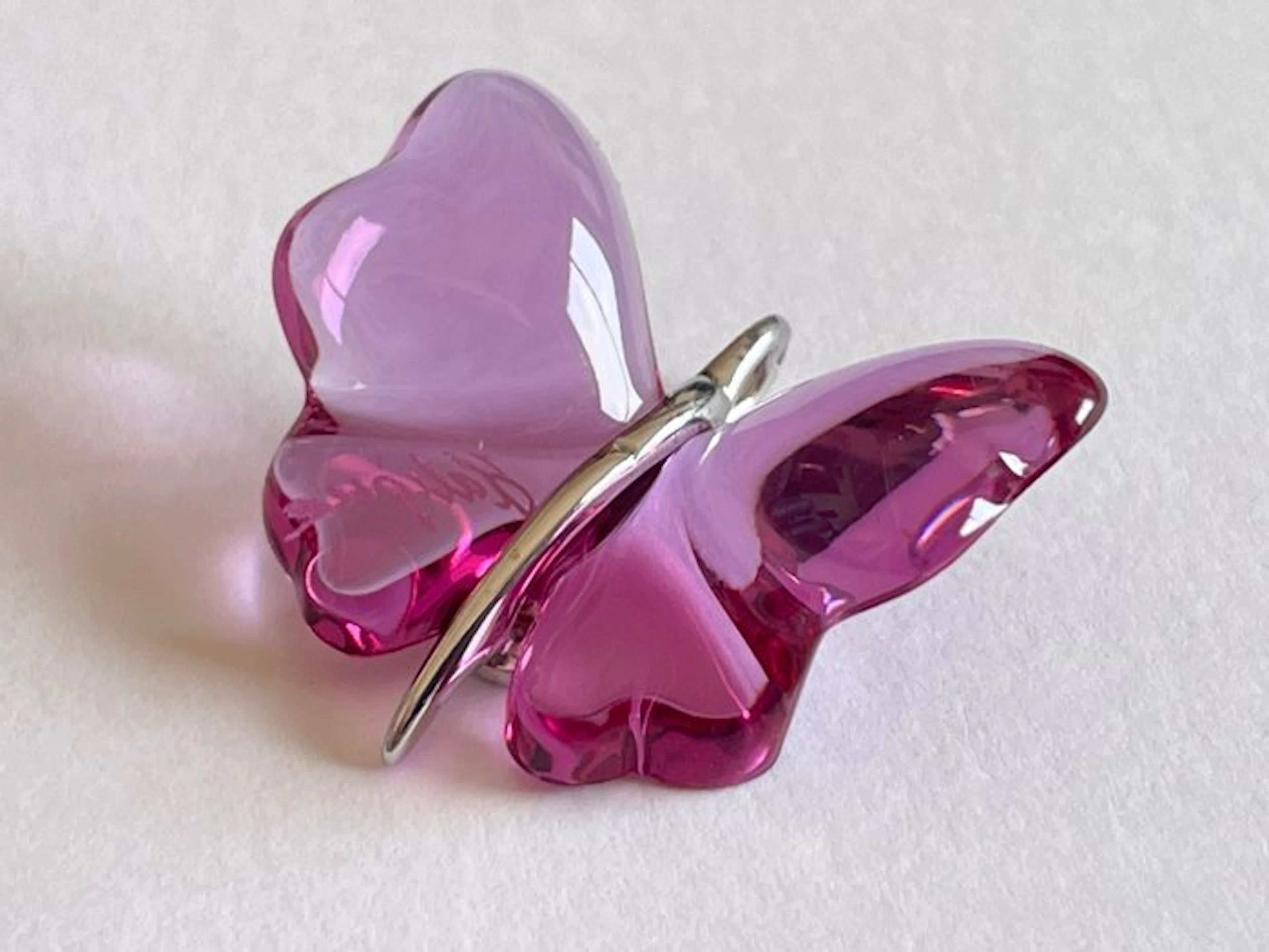 René Lalique - “Papillon” - Crystal, 925. Silver - Pendant