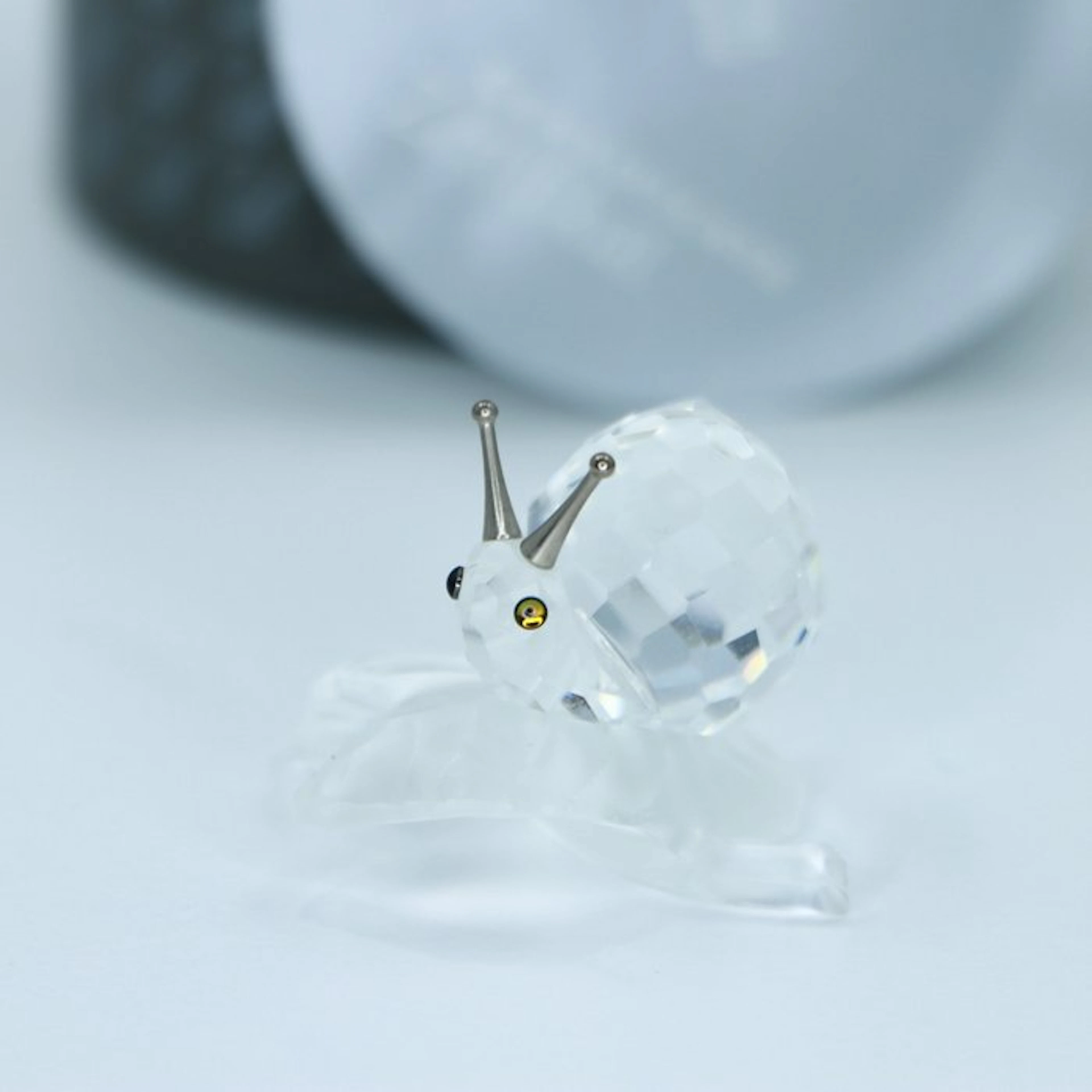 Figure - Swarovski - Slak op Blad (Boxed + certificate) - Crystal