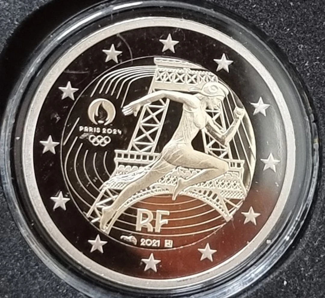 France. 2 Euro 2021 "Jeux Olympiques Paris 2024" Proof (No reserve price)