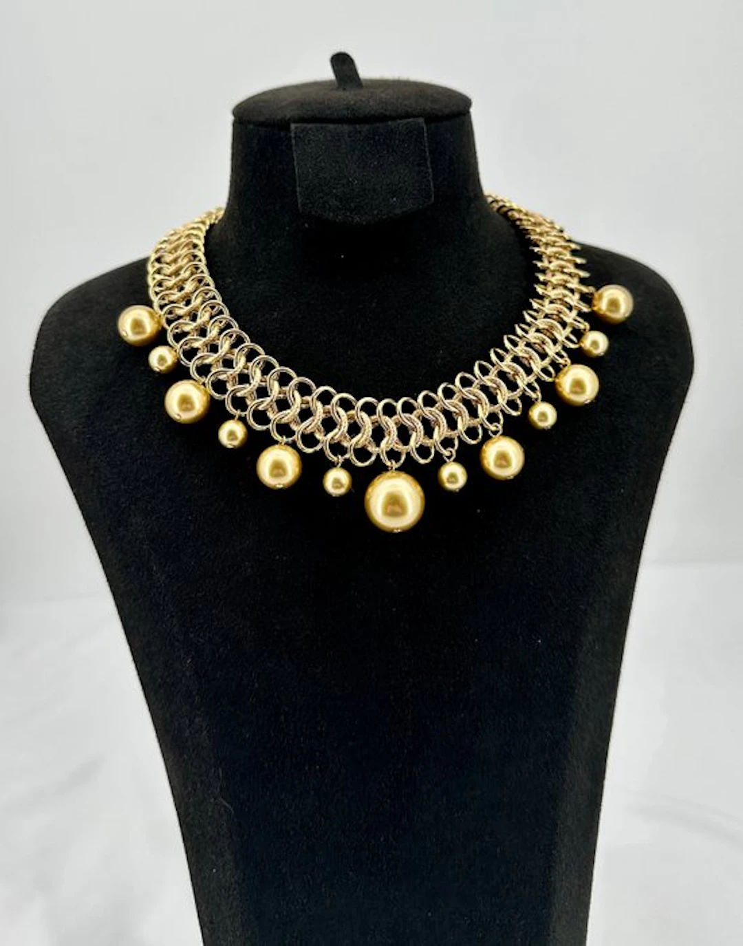 Kenneth Jay Lane - KJL Gold-Plated Pearl Drop Chain Necklace - Necklace