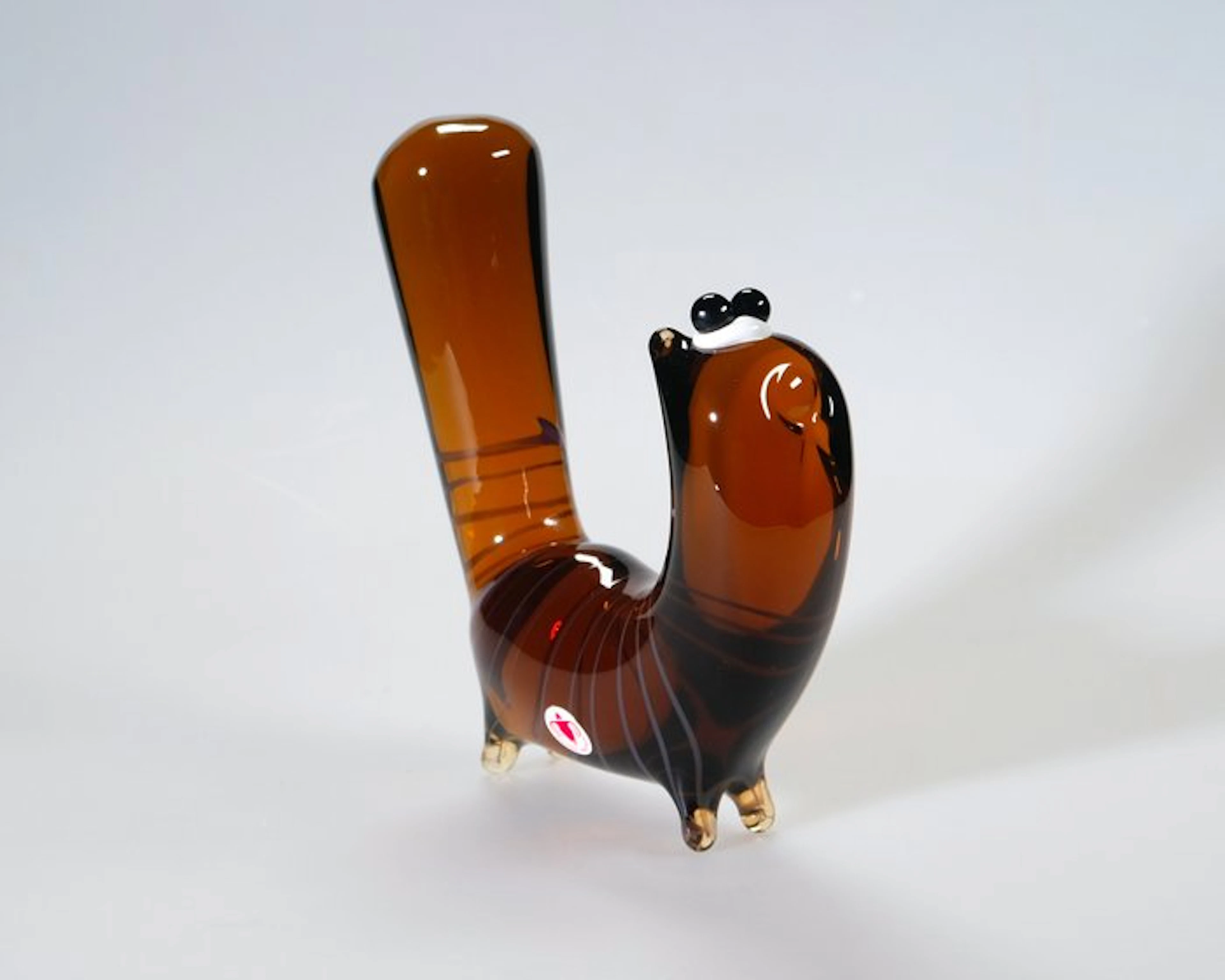 Studio Berànek - Jan Exnar - Sculpture, Gatto Ametista - 19 cm - Glass - 1992