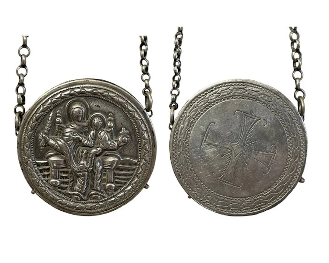 Antique Reliquary - Silver-plated metal - 1750-1800...