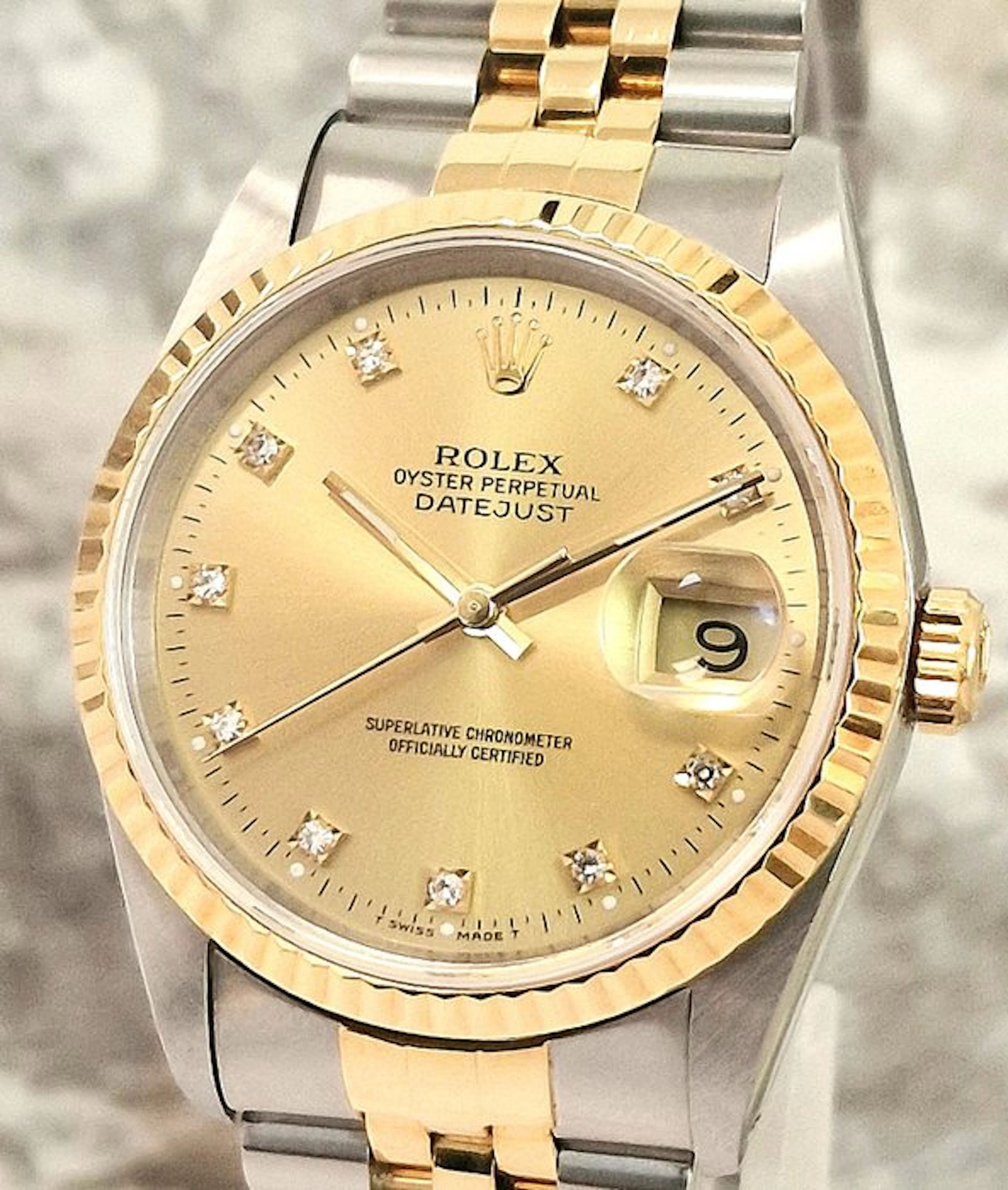 Rolex - Oyster Perpetual Datejust Diamonds - No reserve price - Ref