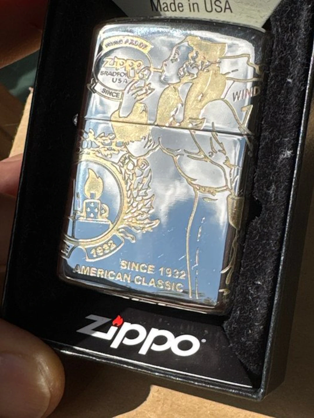 Zippo - Armor Case - Lighter - Steel, Gilt
