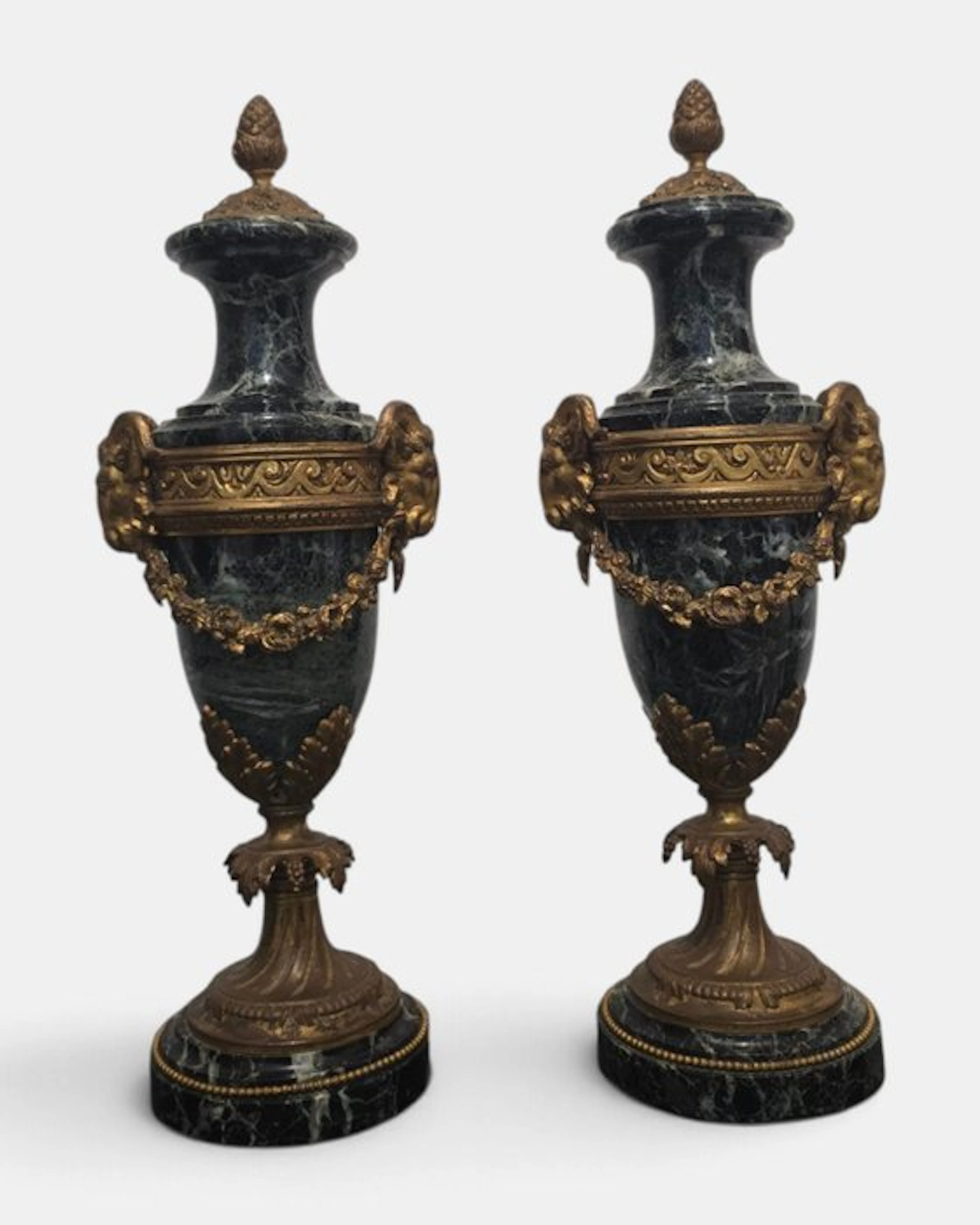 Vase - Marble, Bronze - Pair of vases