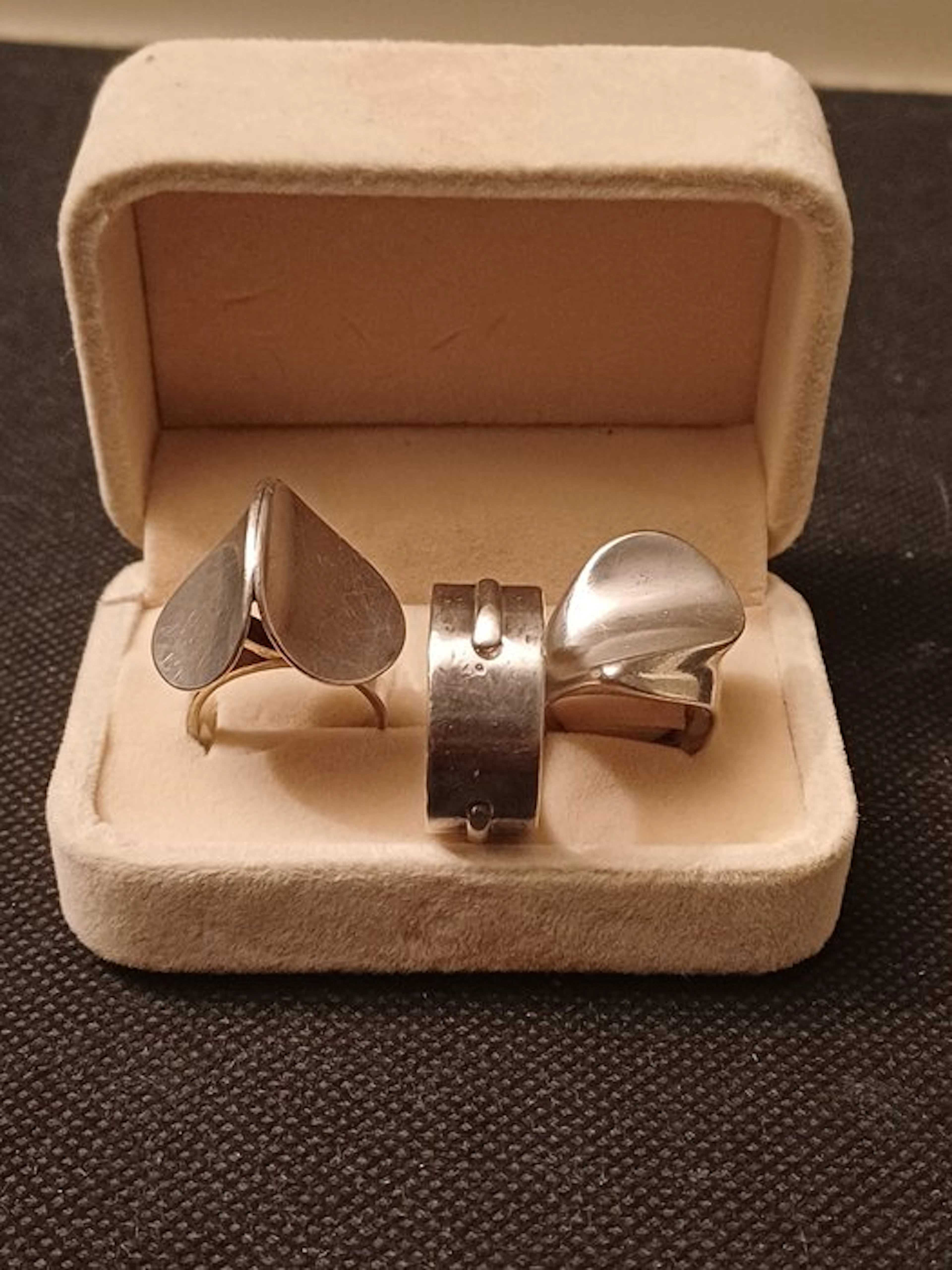 No reserve price - 3 piece jewellery set Silver - Set Silver Rings