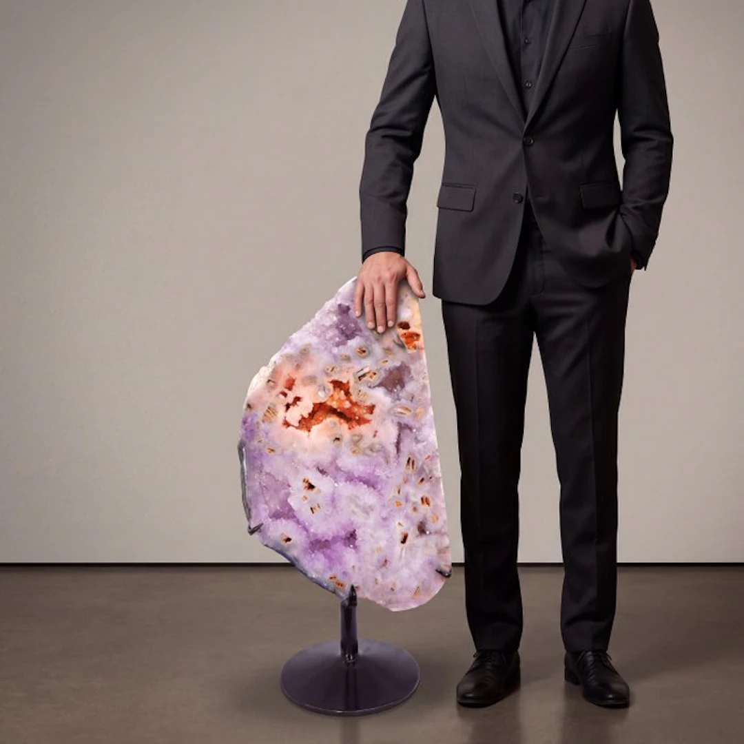 Museum Piece - Pink Amethyst - 59x28x21 cm - Geode- 11.6 kg
