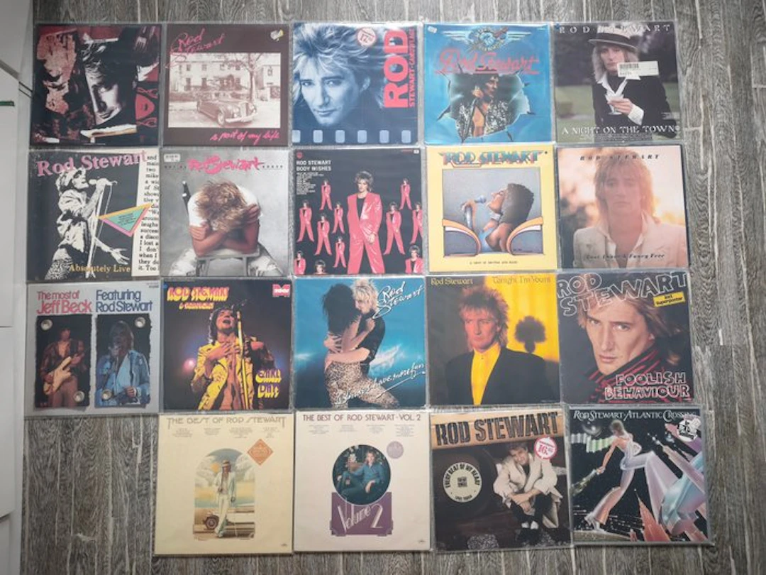 Rod Stewart - Vinyl Album Collection Lot Compilation...