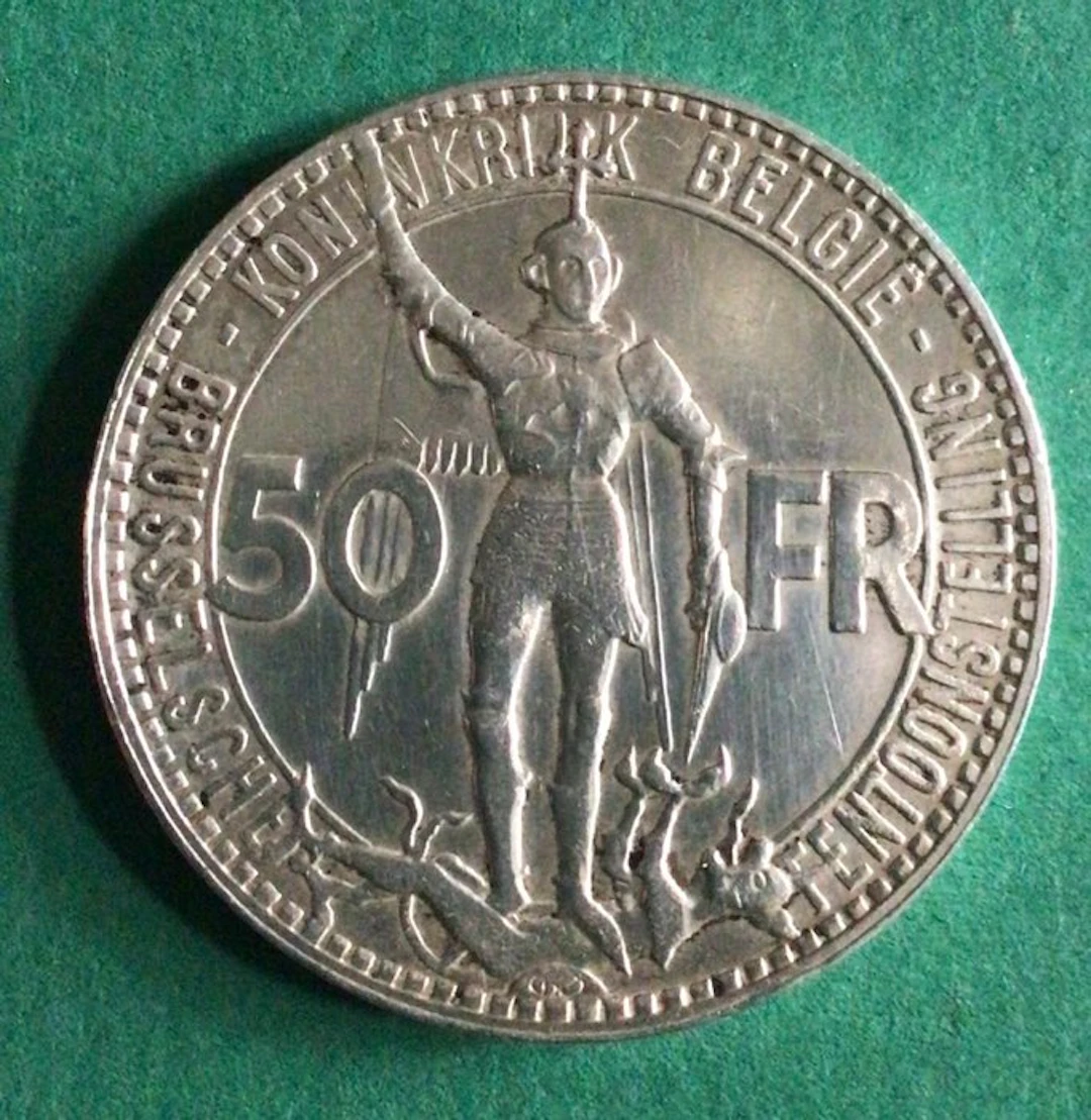 Belgium. 50 Francs 1835-1935 (No reserve price)