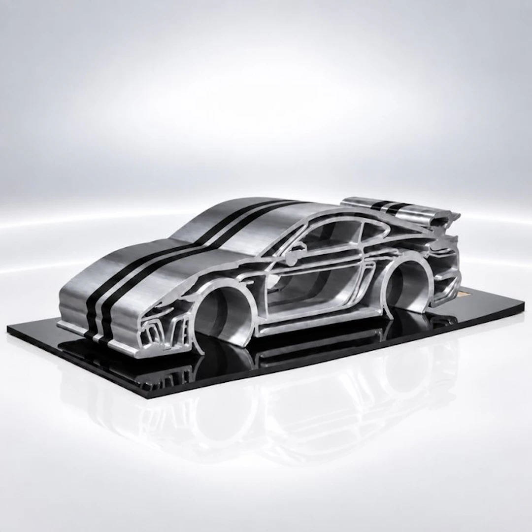 Porsche 718 GT4 " Silver Racing " - 1/12 Scale - XXL Car...