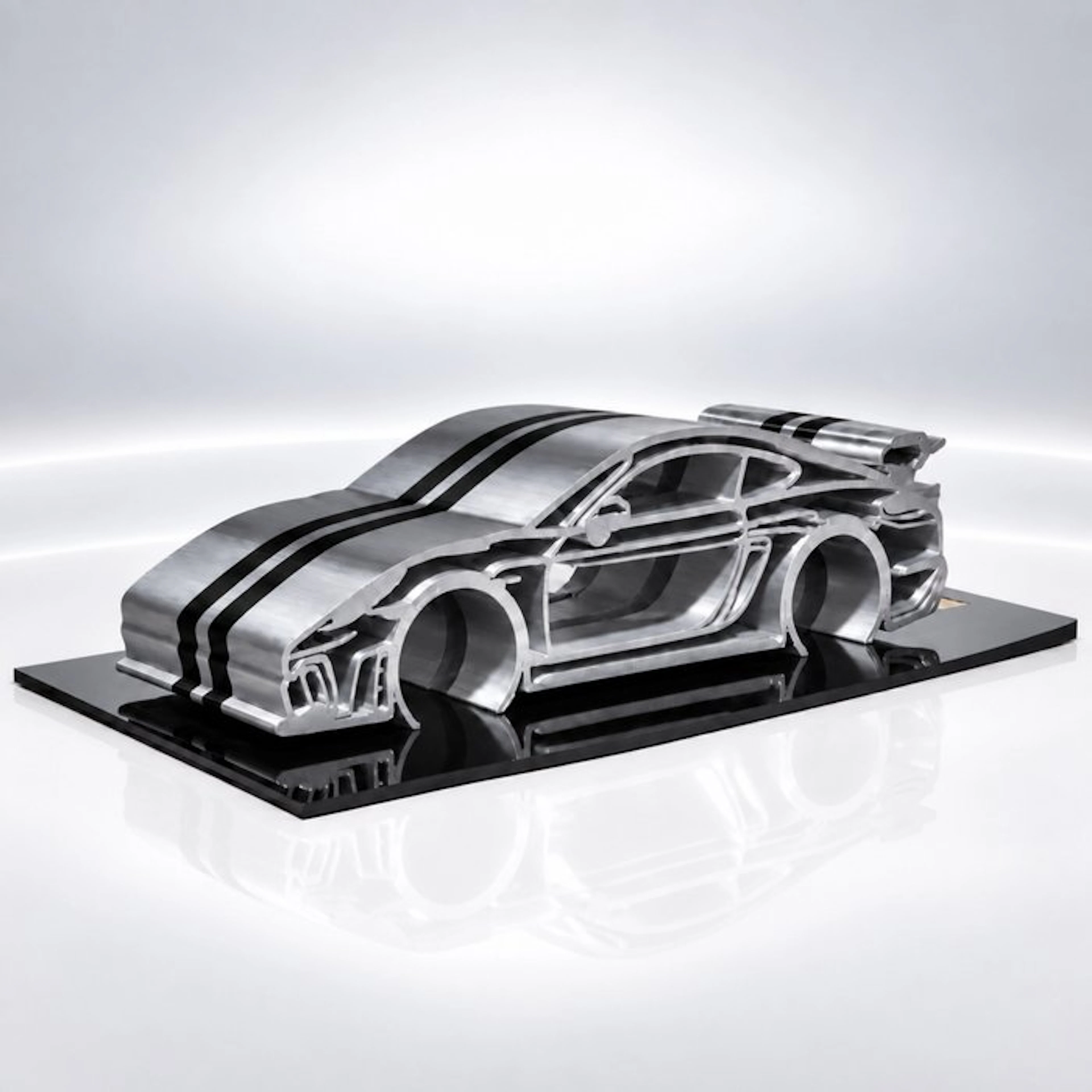 Porsche 718 GT4 " Silver Racing " - 1/12 Scale - XXL Car...