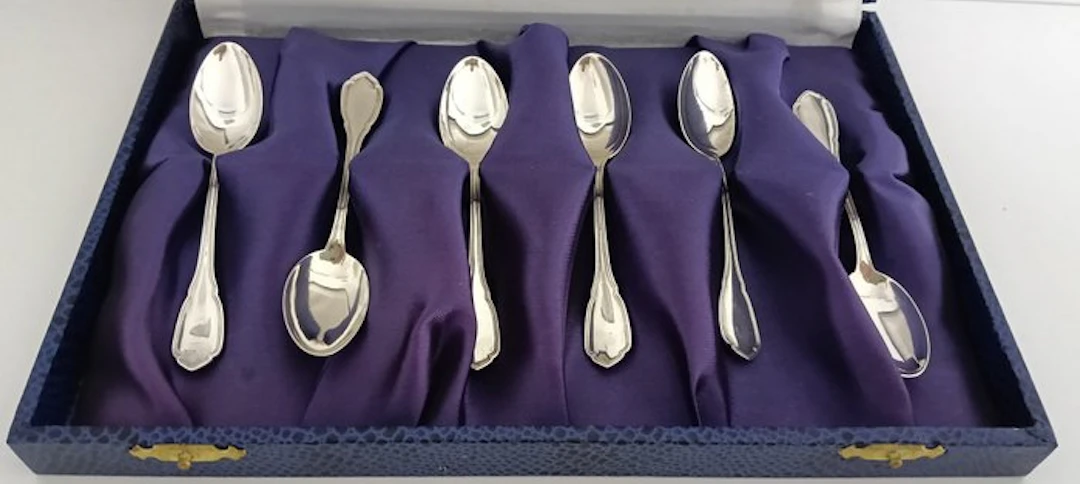 Cutlery set for 6 (6) - .800 silver - Argenteria Greggio