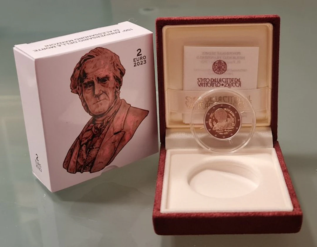 Vatican. 2 Euro 2023 "Alessandro Manzoni" Proof (No reserve price)