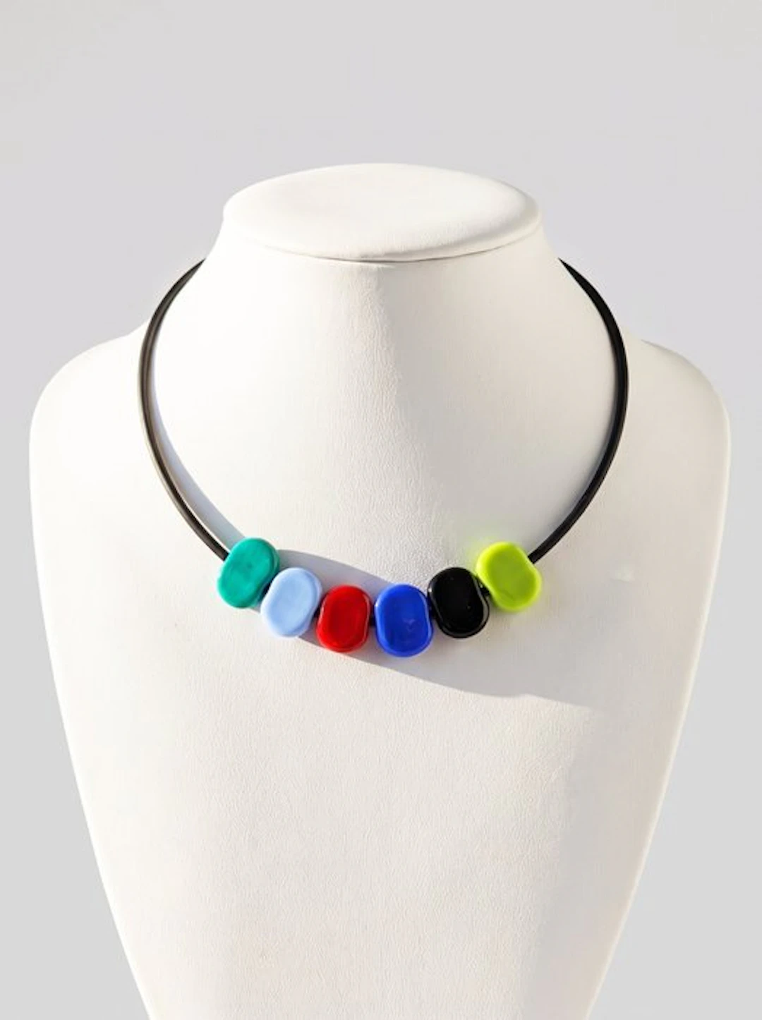 Murano glass, submerged silver - Choker necklace - Pop Murano