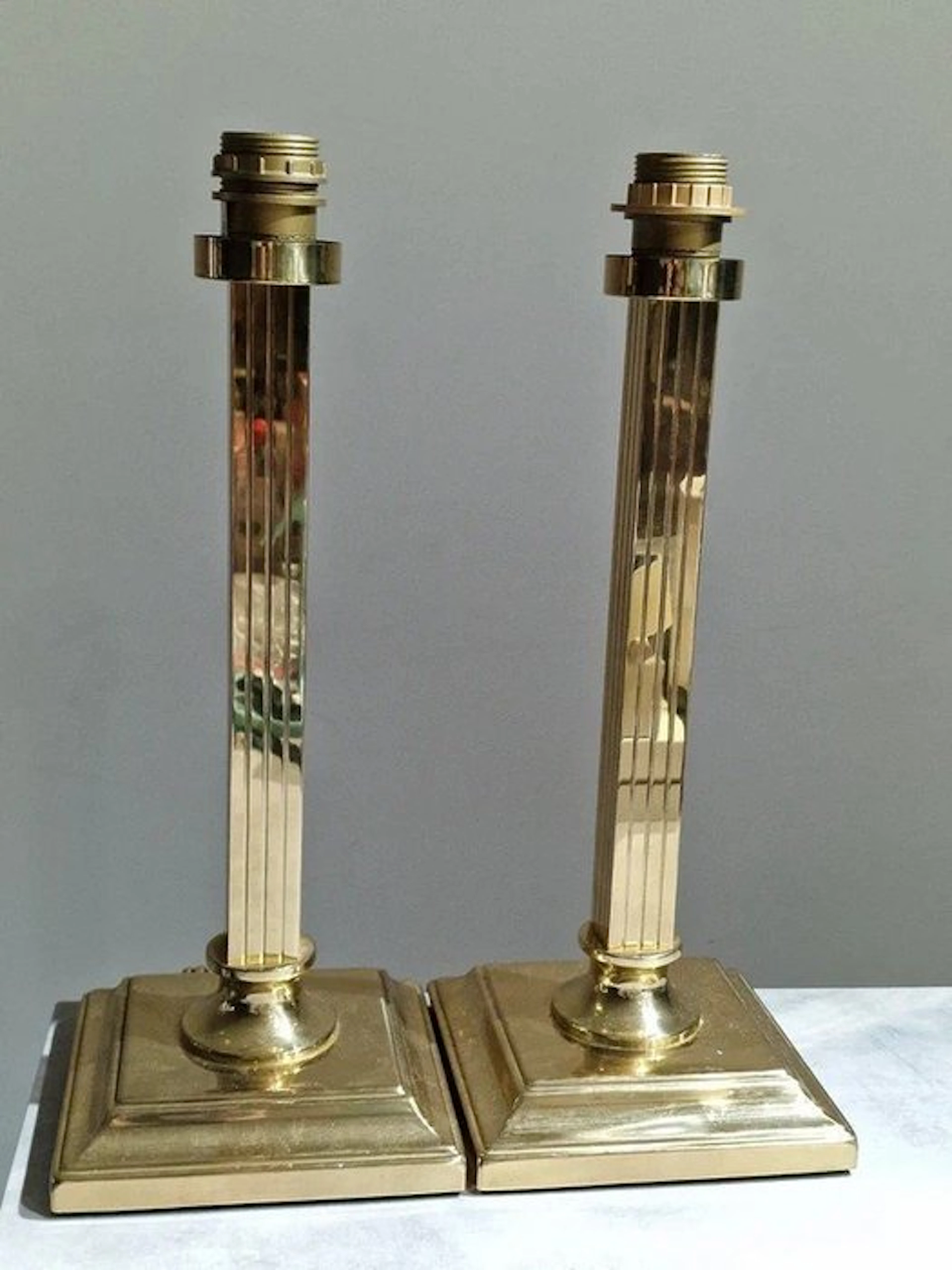Herda - Vintage goudkleurige Tafellampen – Hollywood...