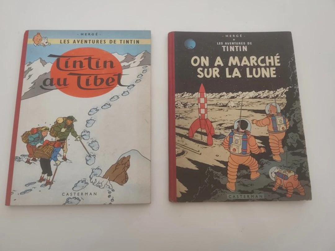 Tintin T17 + T20 - 2 Album - First Belgian edition - 1954/1960