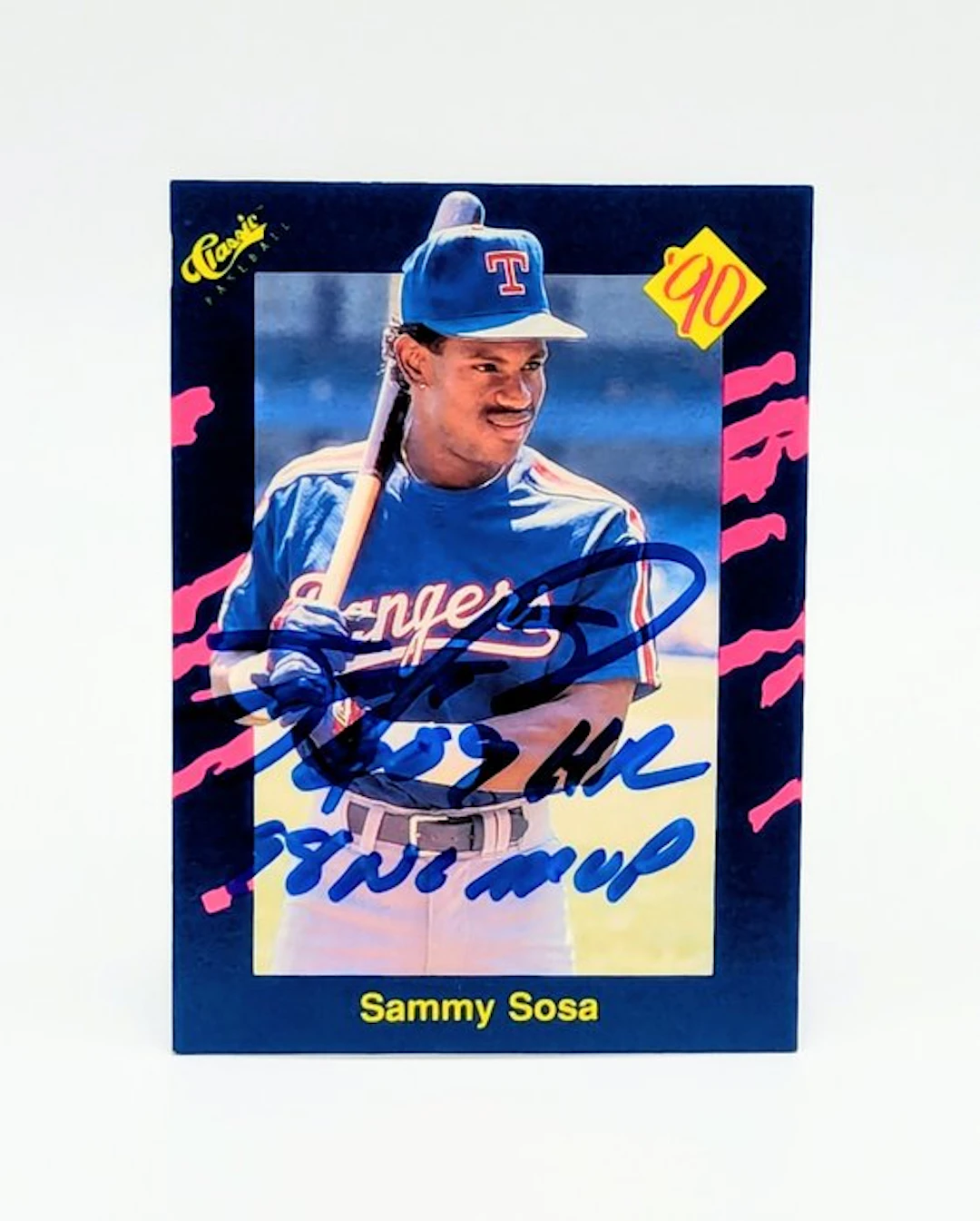 1990 Classic MLB Sammy Sosa Signed Rookie Card - JSA...