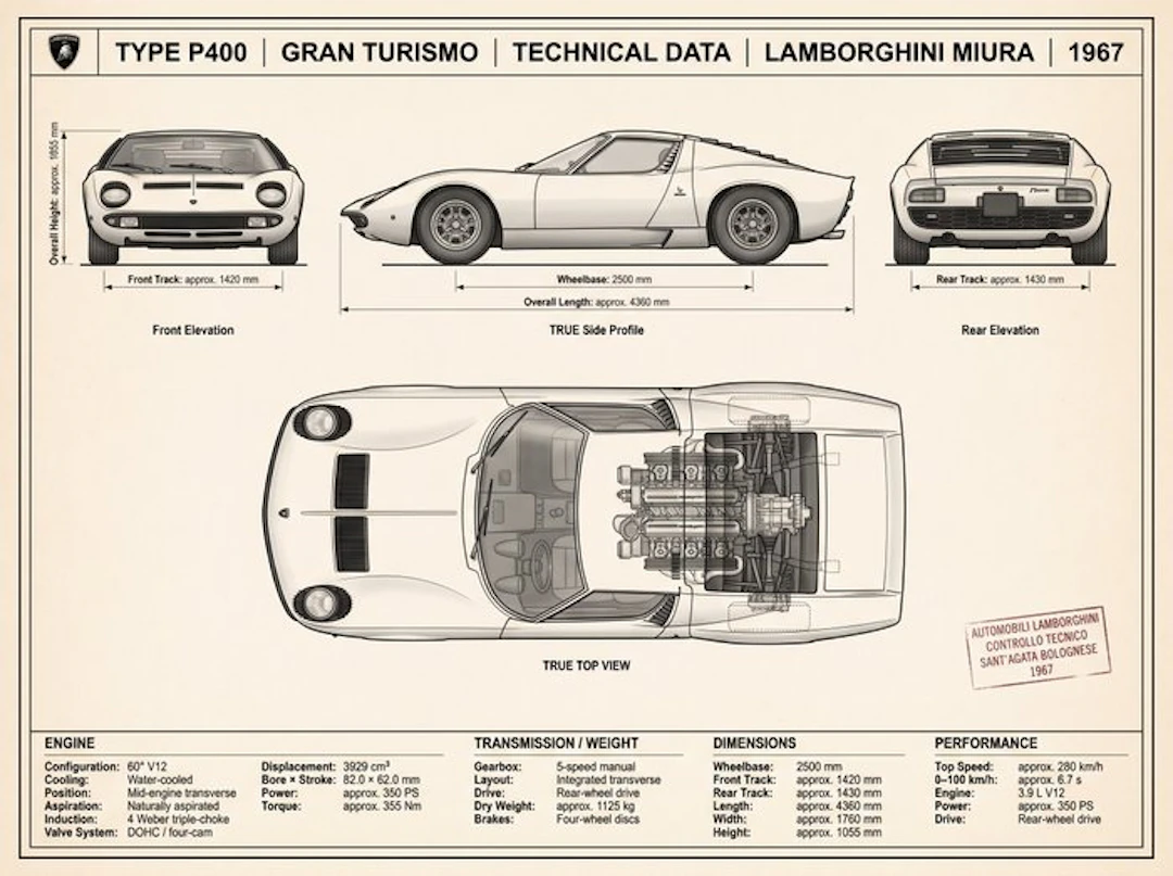 Shmidt.Art - LAMBORGHINI MIURA 1967 - 1960s
