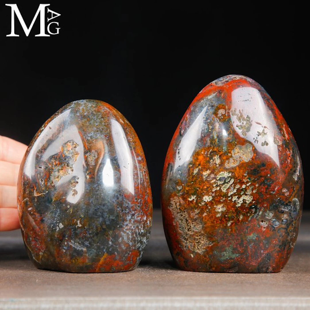 Multicolored Moss Agate - Madagascar Agate – Polished...