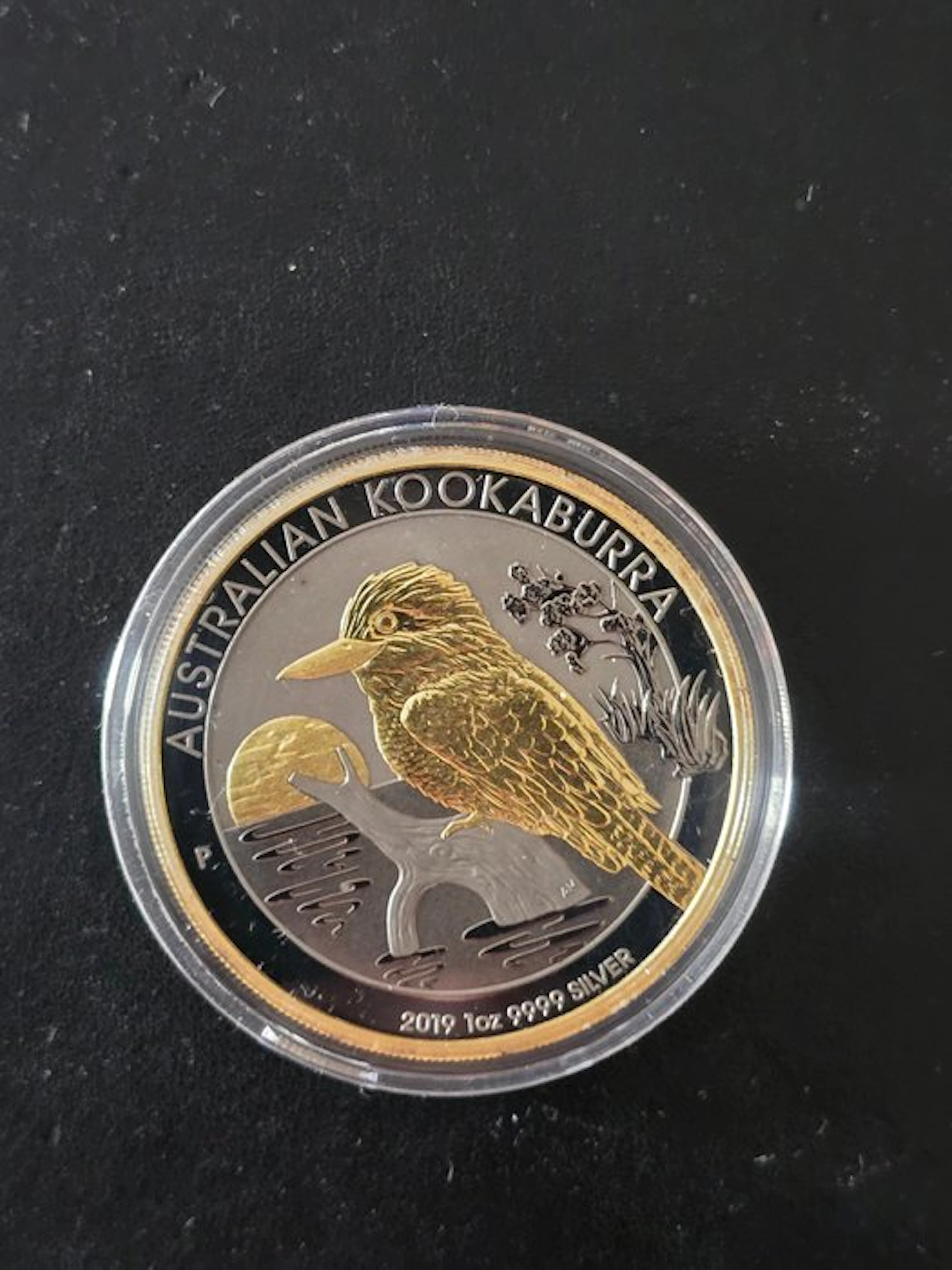 Australia. 1 Dollar 2019 "Kookaburra", golden ring 1 Oz (No reserve price)